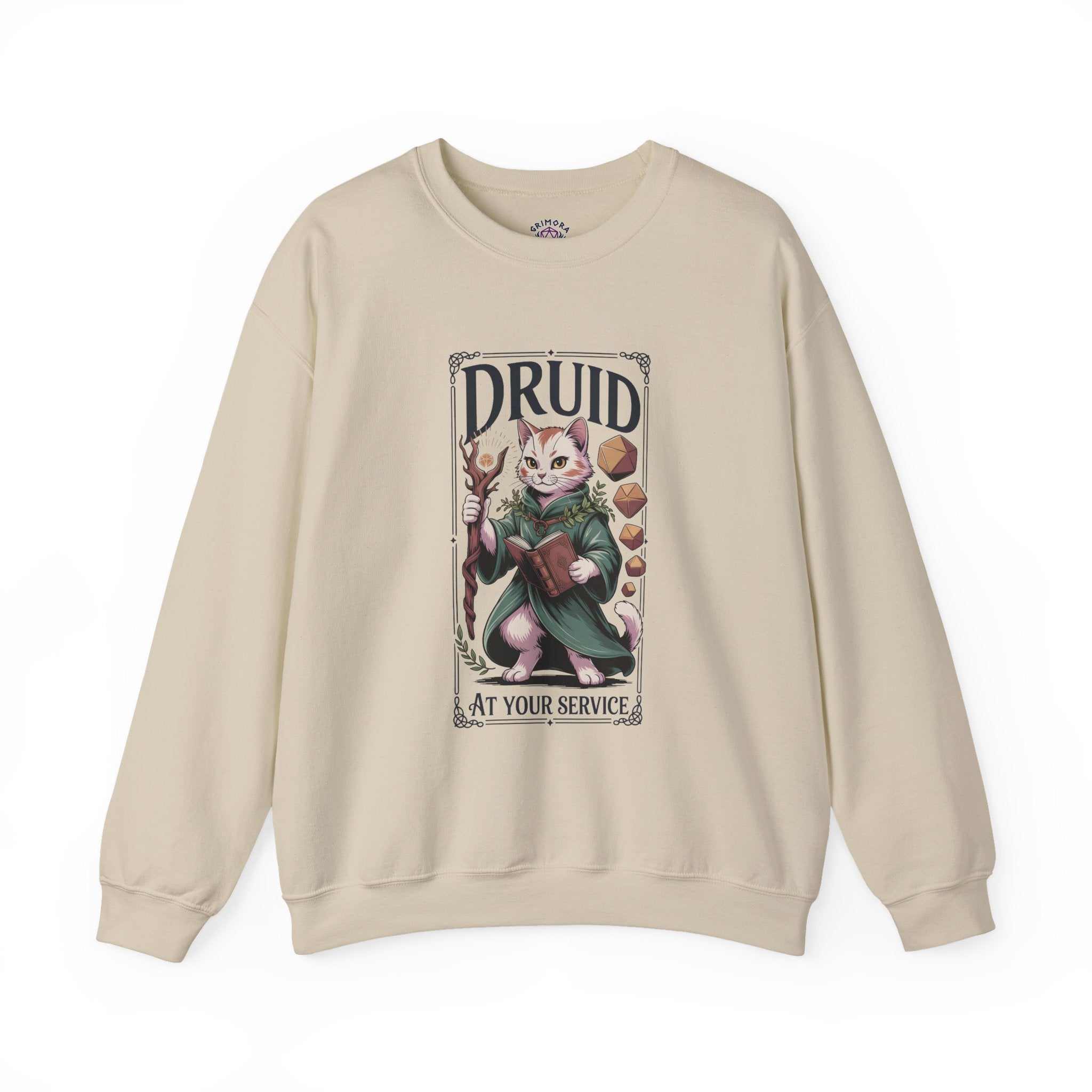 Druid Cat at Your Serivece D&D Sweatshirt | Cat Lover RPG Gift