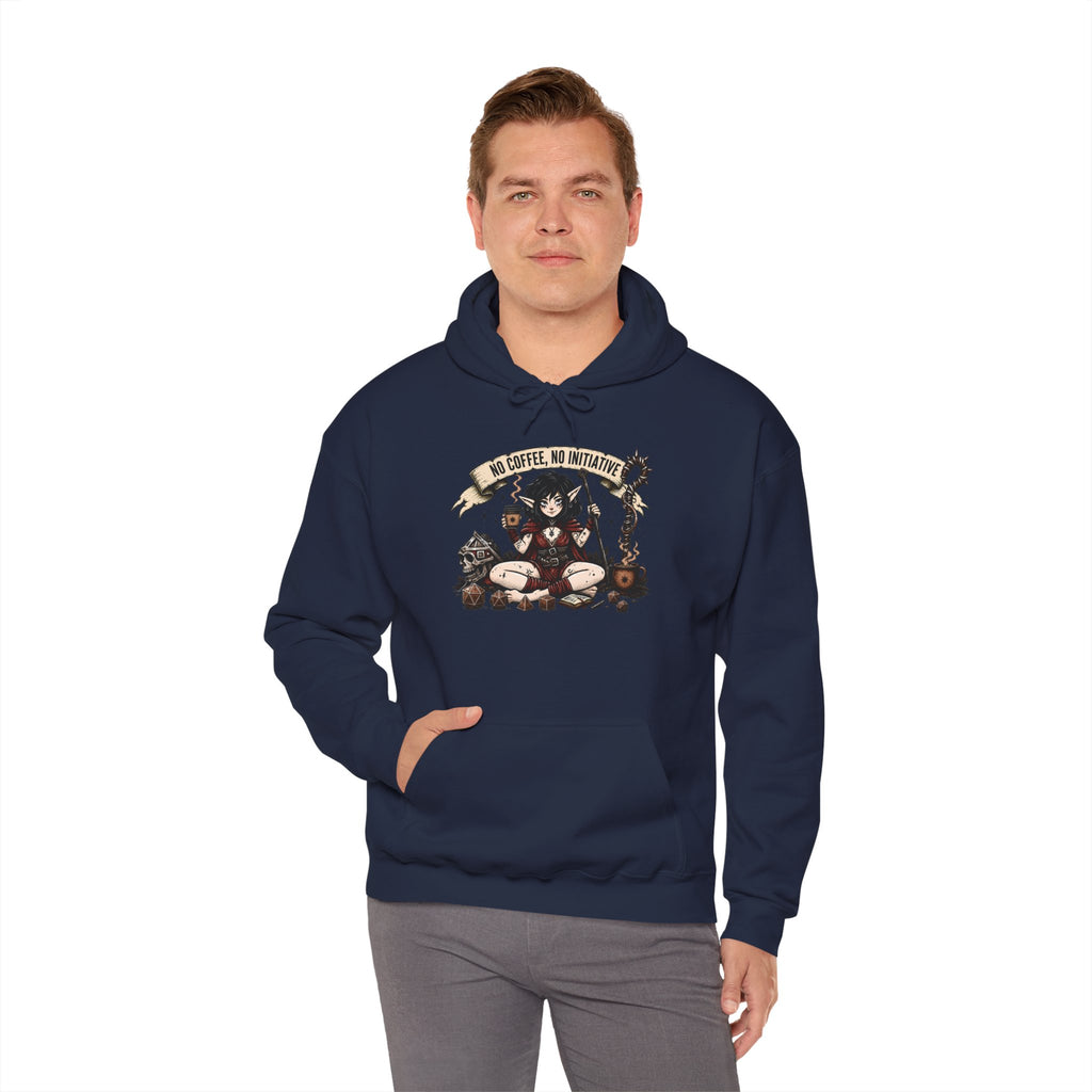 No Coffee, No Initiative | Fantasy RPG Hoodie