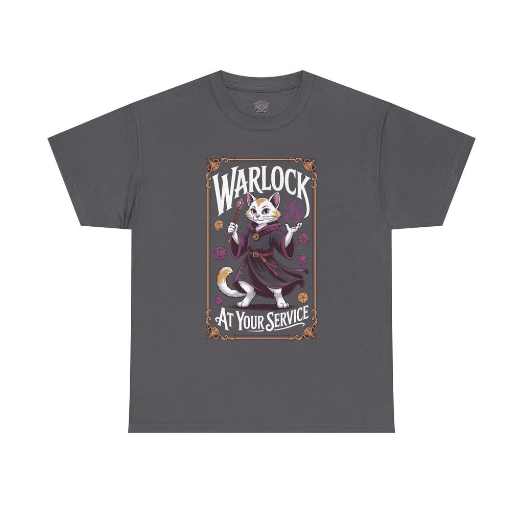 Warlock Cat at Your Serivece D&D T-shirt | Cat Lover RPG Gift