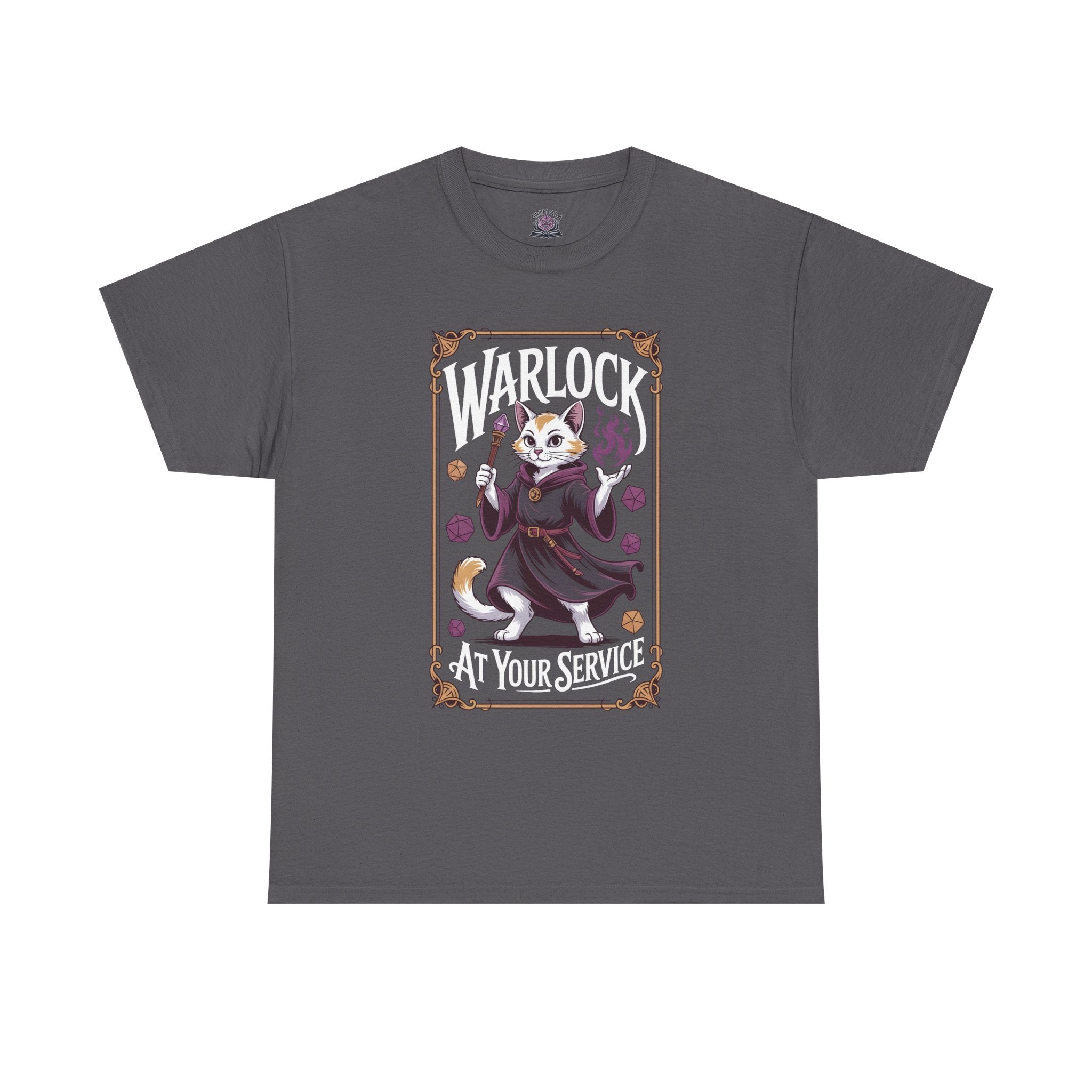 Warlock Cat at Your Serivece D&D T-shirt | Cat Lover RPG Gift