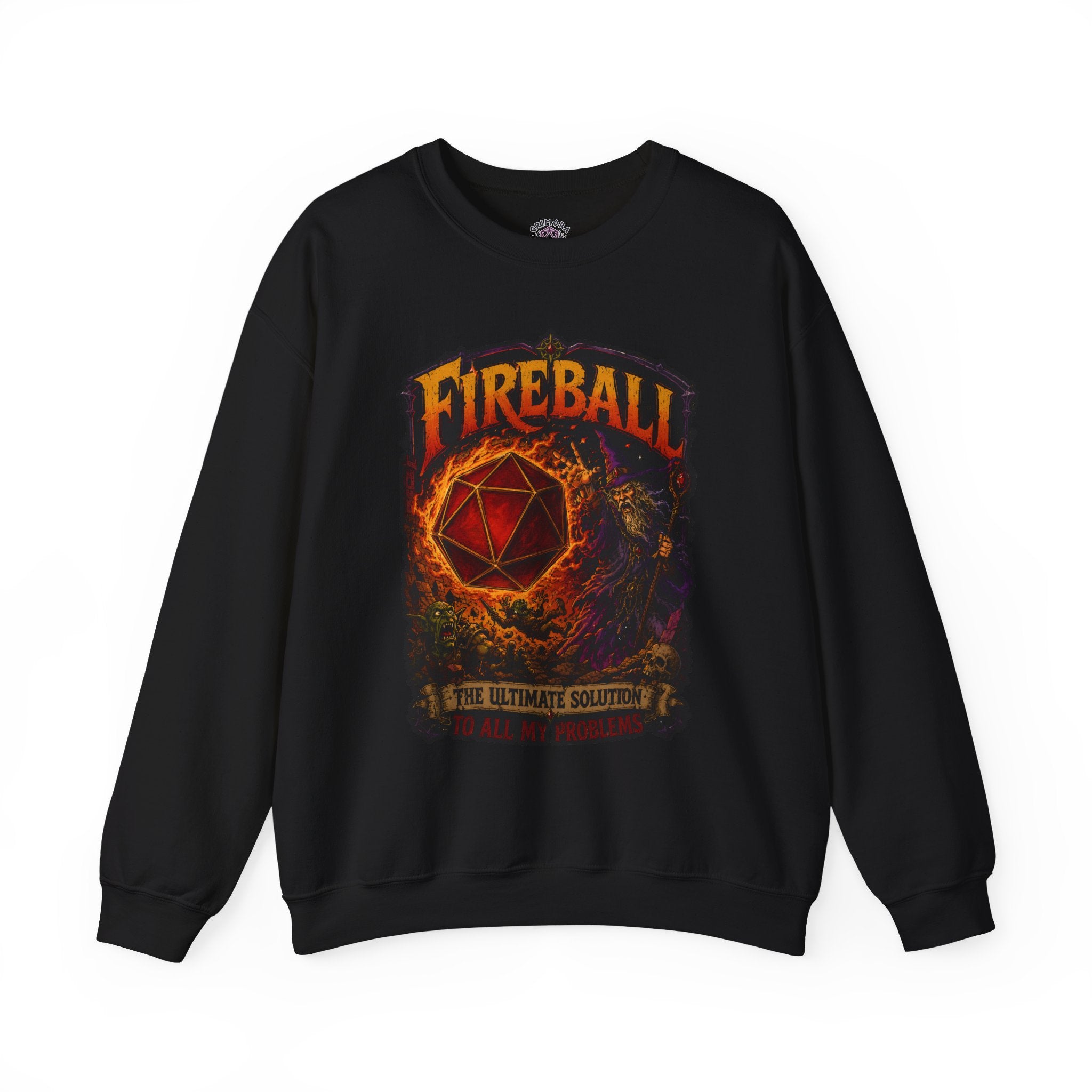 Fireball – The Ultimate Solution to All My Problems| Funny RPG Sweatshirt