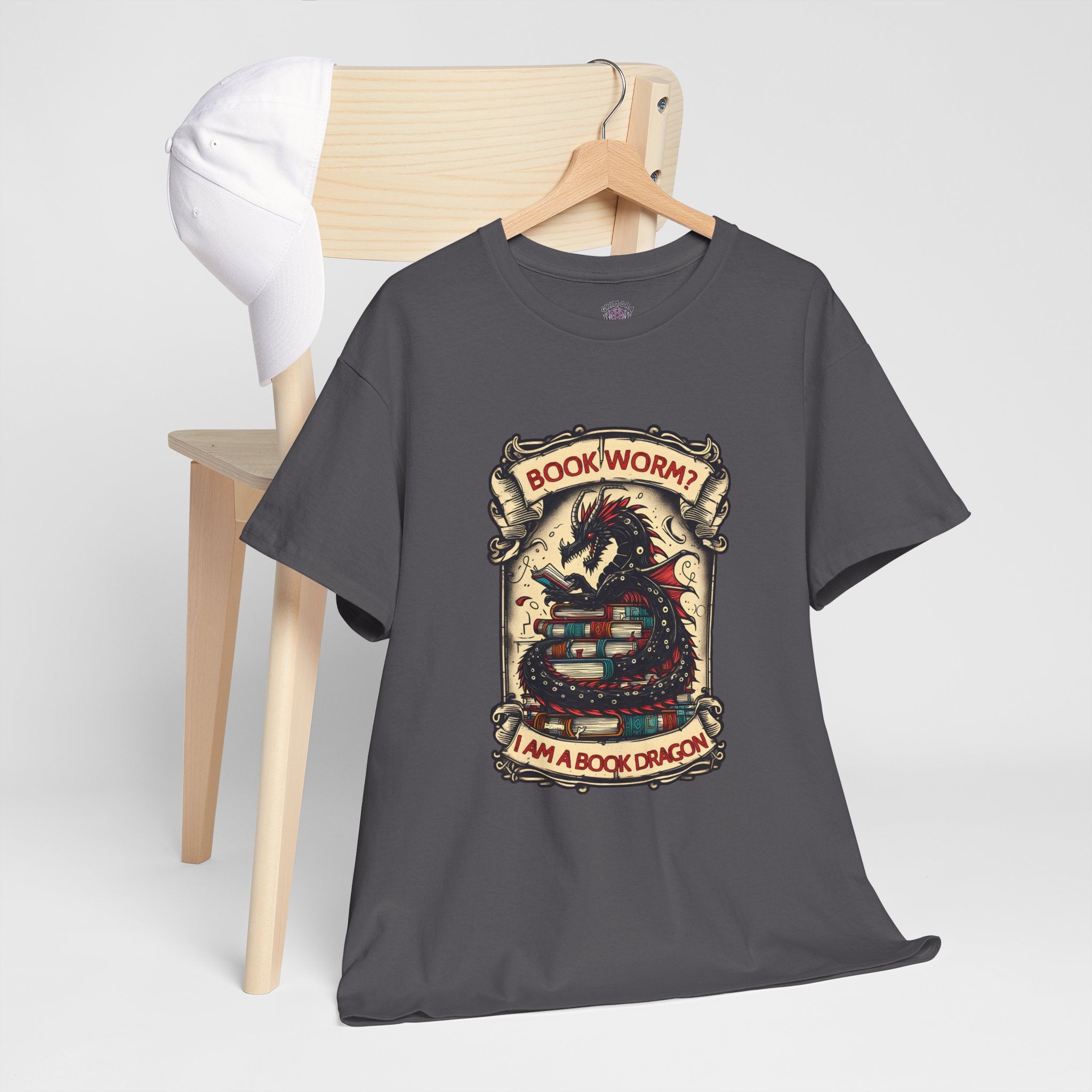 Book Worm? I Am a Book Dragon, Fantasy Reader T-shirt