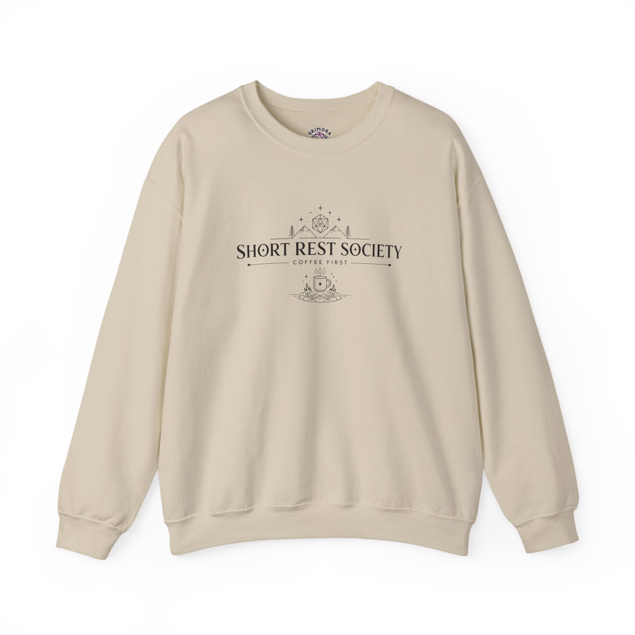 Short Rest Society – Coffee First | Tabletop RPG Sweatshirt