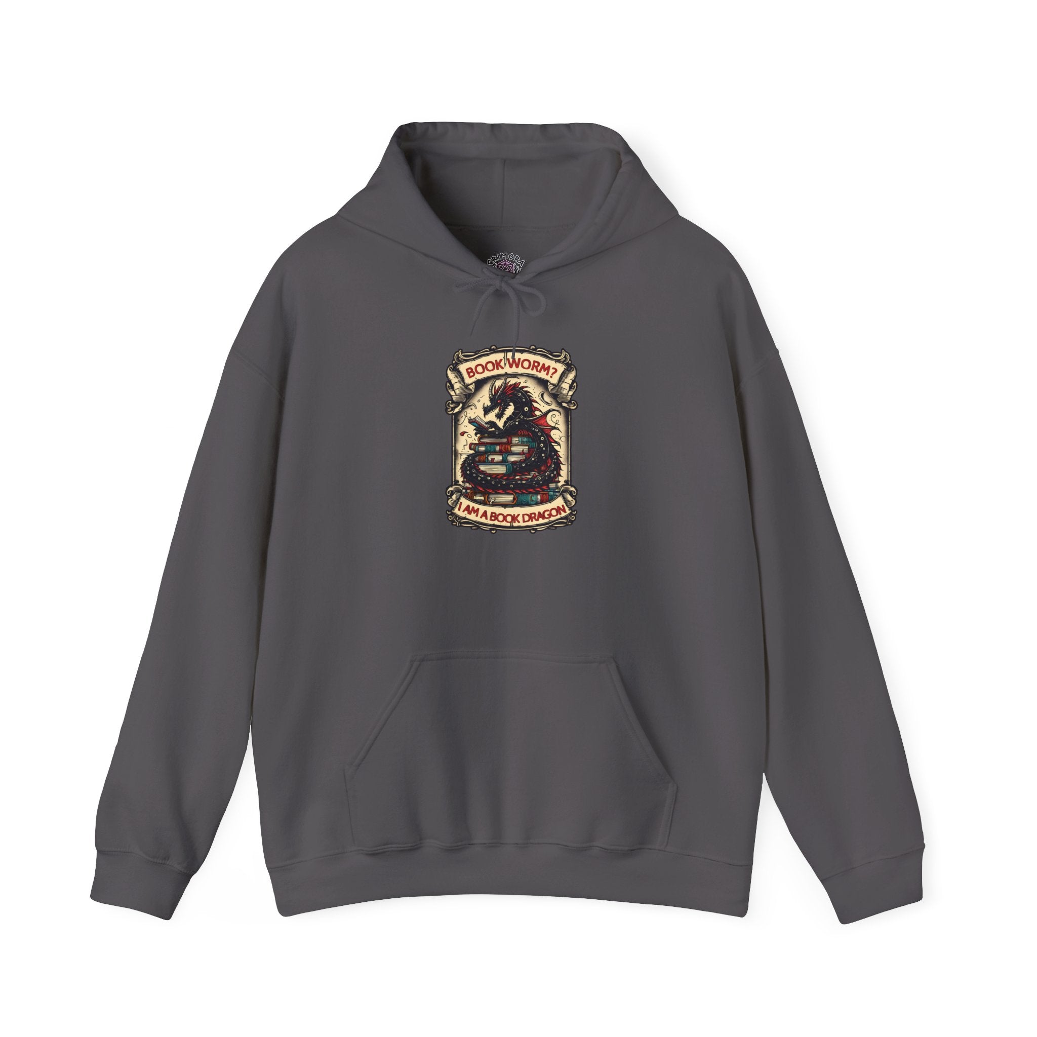 Book Worm? I Am a Book Dragon, Fantasy Reader Hoodie