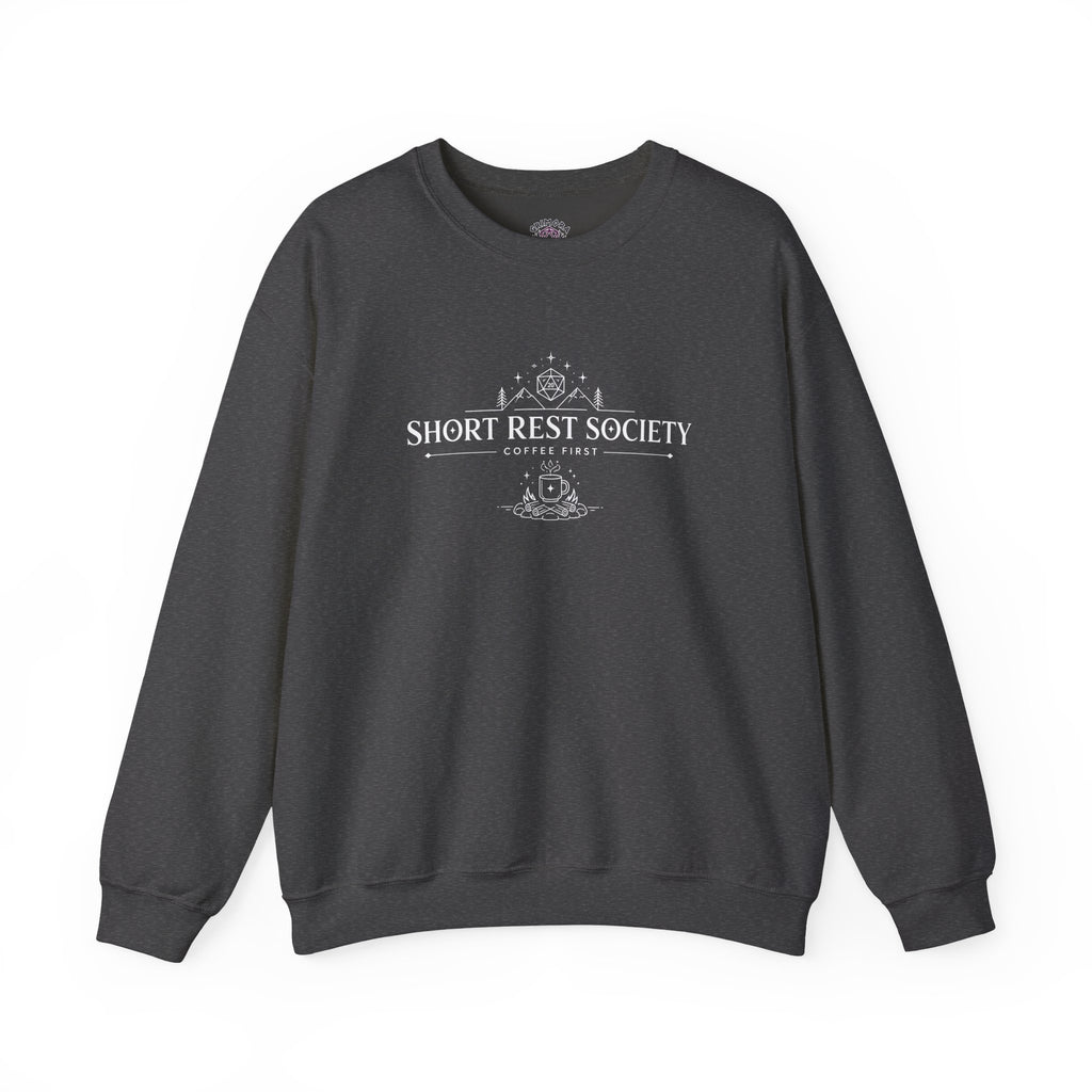 Short Rest Society – Coffee First | Tabletop RPG Sweatshirt