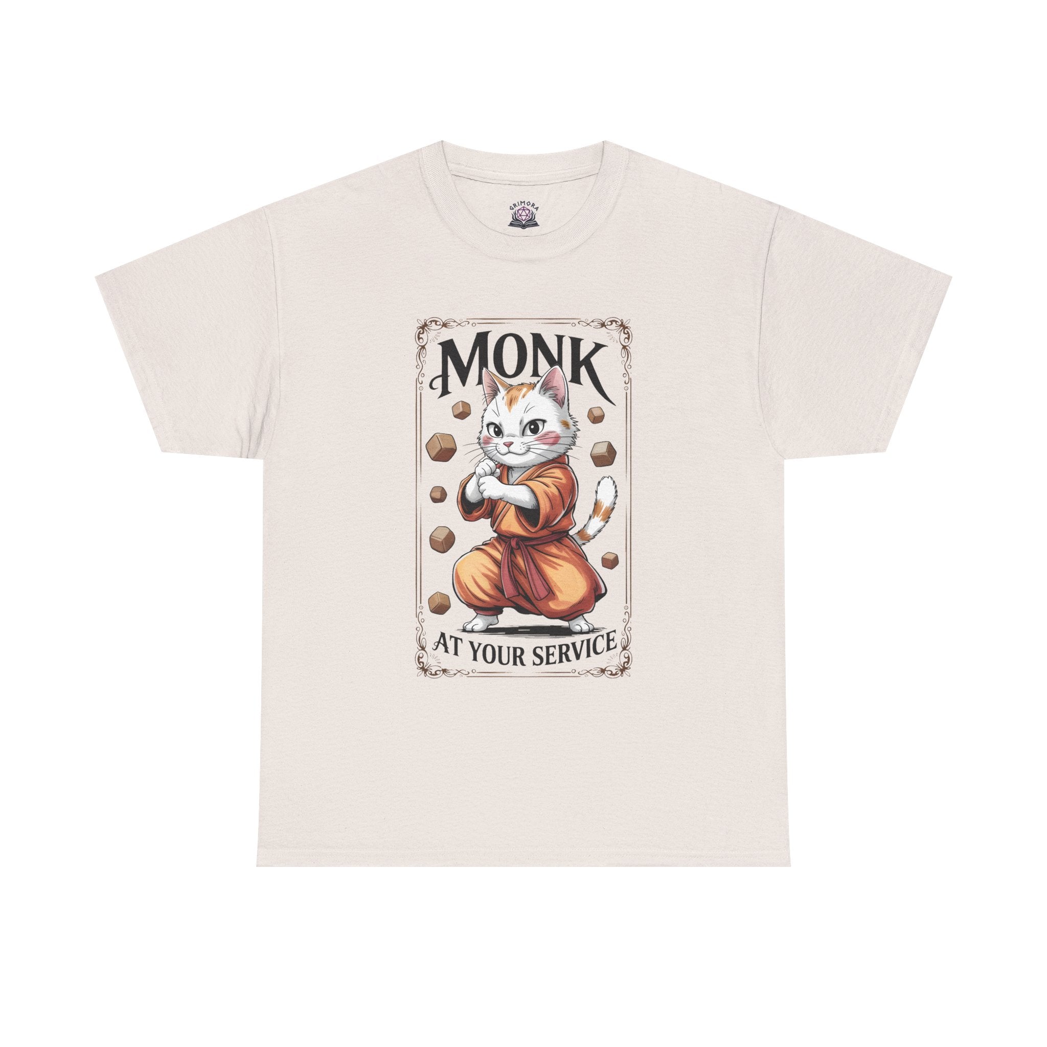 Monk Cat at Your Service D&D T-shirt | Cat Lover RPG Gift