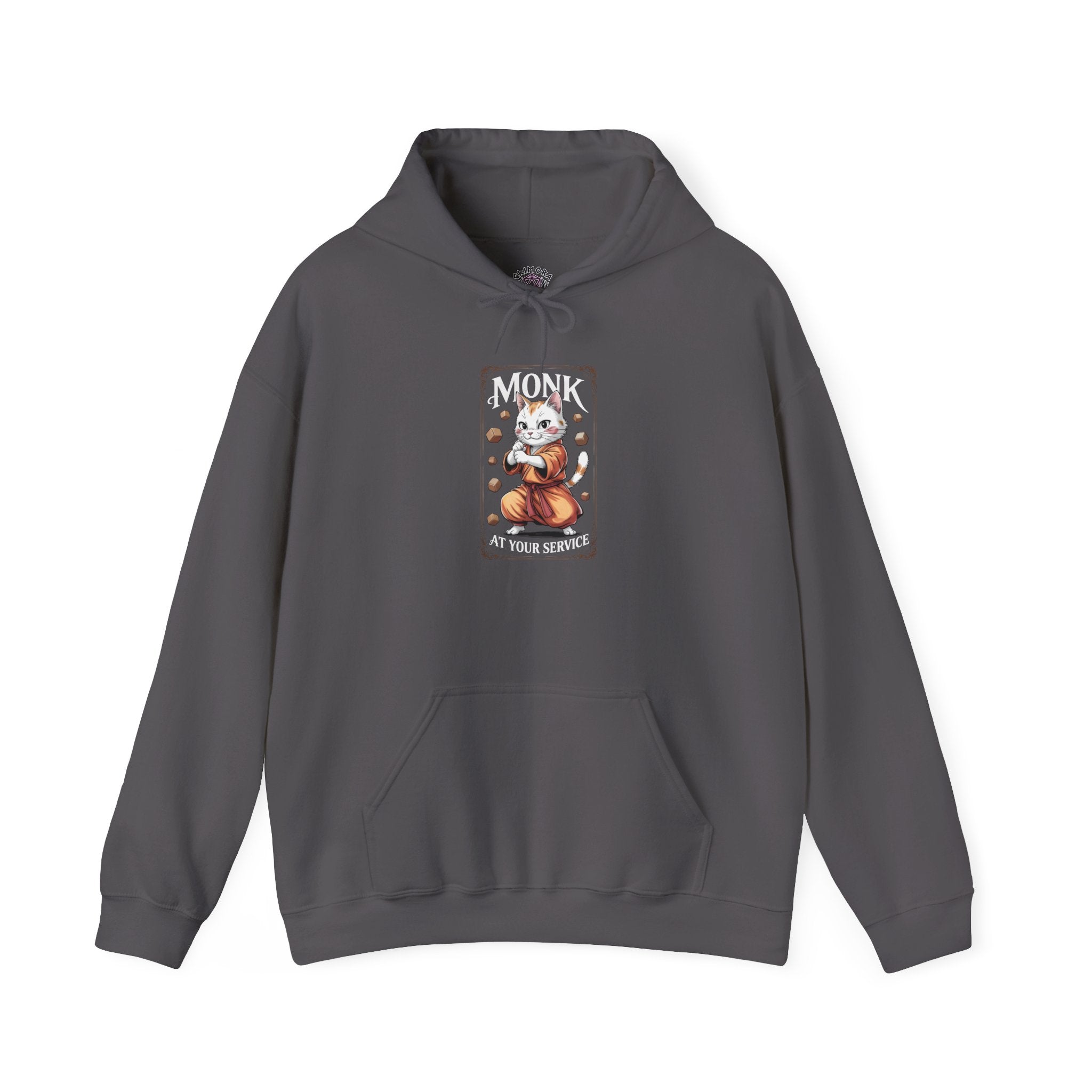 Monk Cat at Your Service D&D Hoodie | Cat Lover RPG Gift