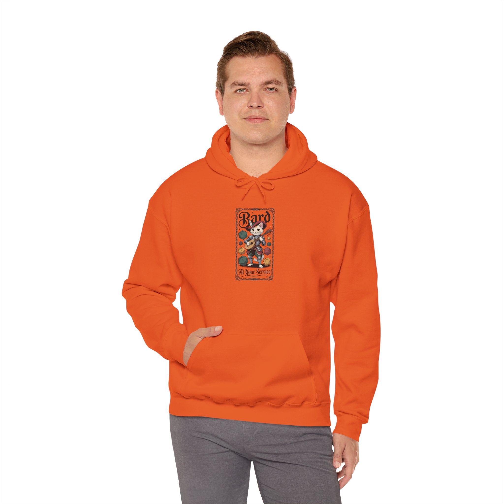 Bard Cat at Your Serivece D&D Hoodie | Cat Lover RPG Gift