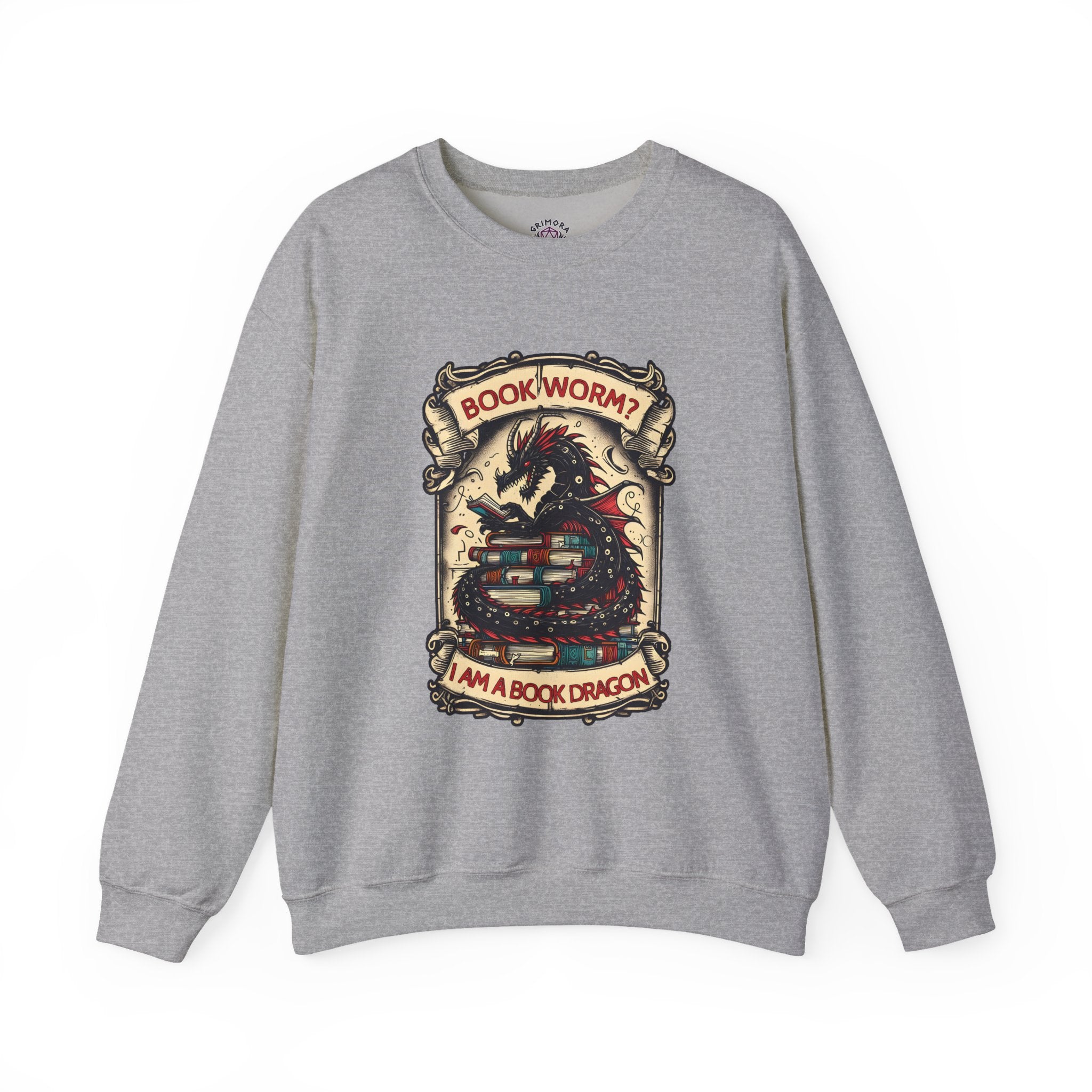 Book Worm? I Am a Book Dragon, Fantasy Reader Sweatshirt