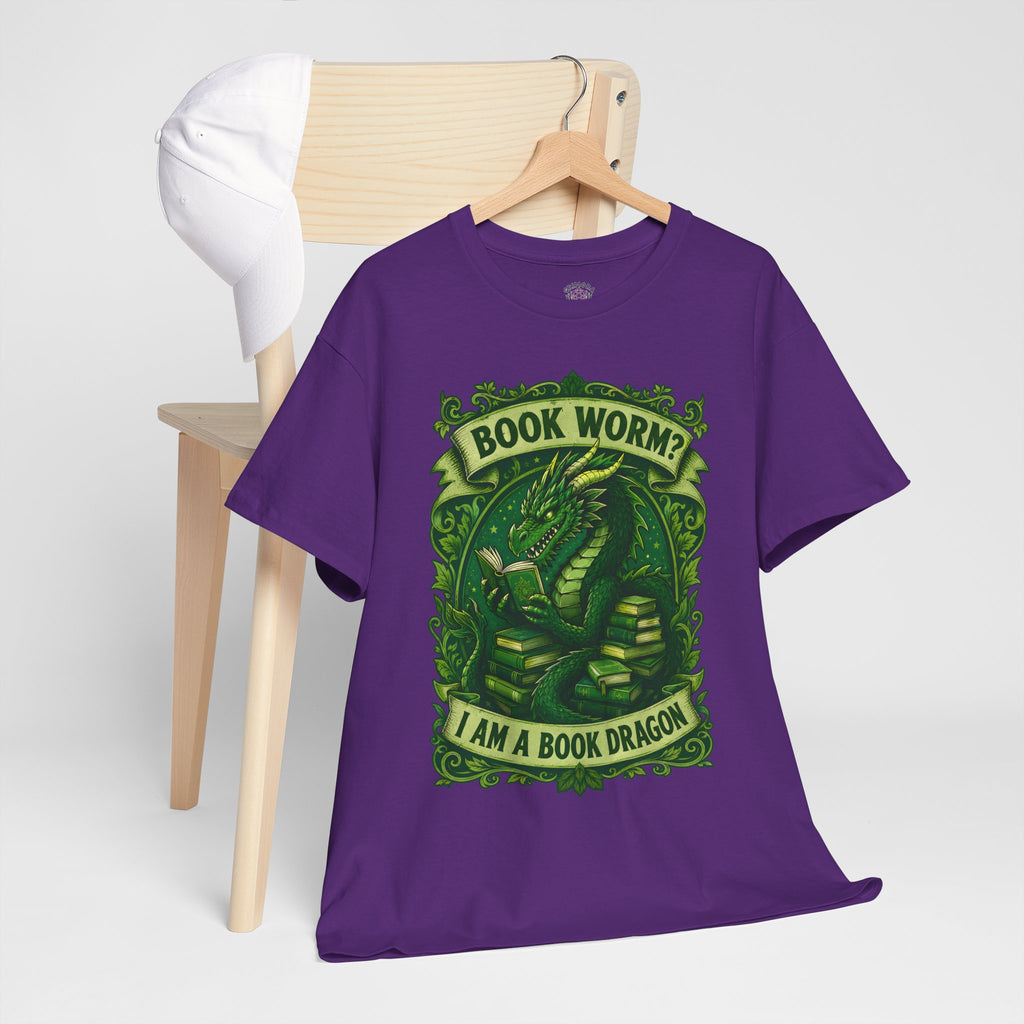 Book Worm? I Am a Book Dragon, Fantasy Reader T-shirt