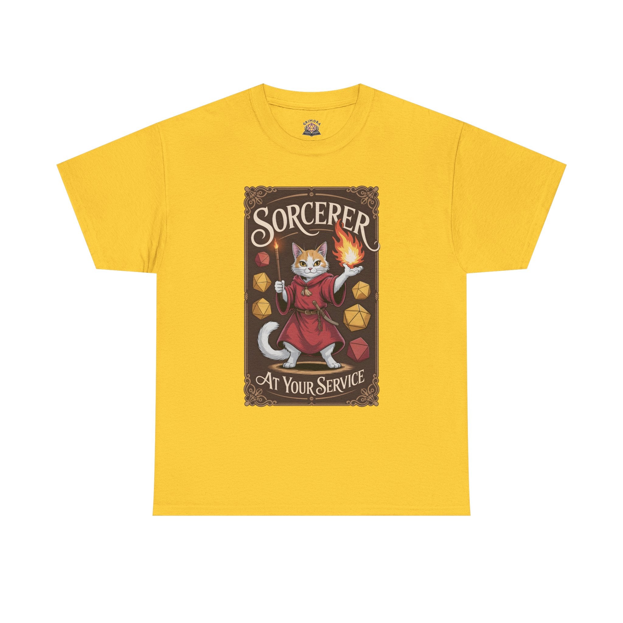 Sorcerer Cat at Your Service D&D T-shirt | Cat Lover RPG Gift