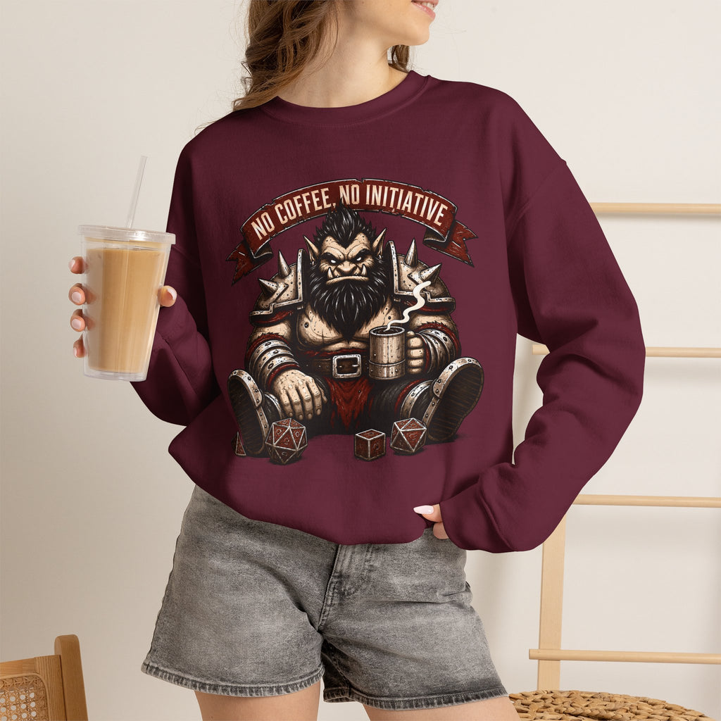 No Coffee, No Initiative | Fantasy RPG Sweatshirt