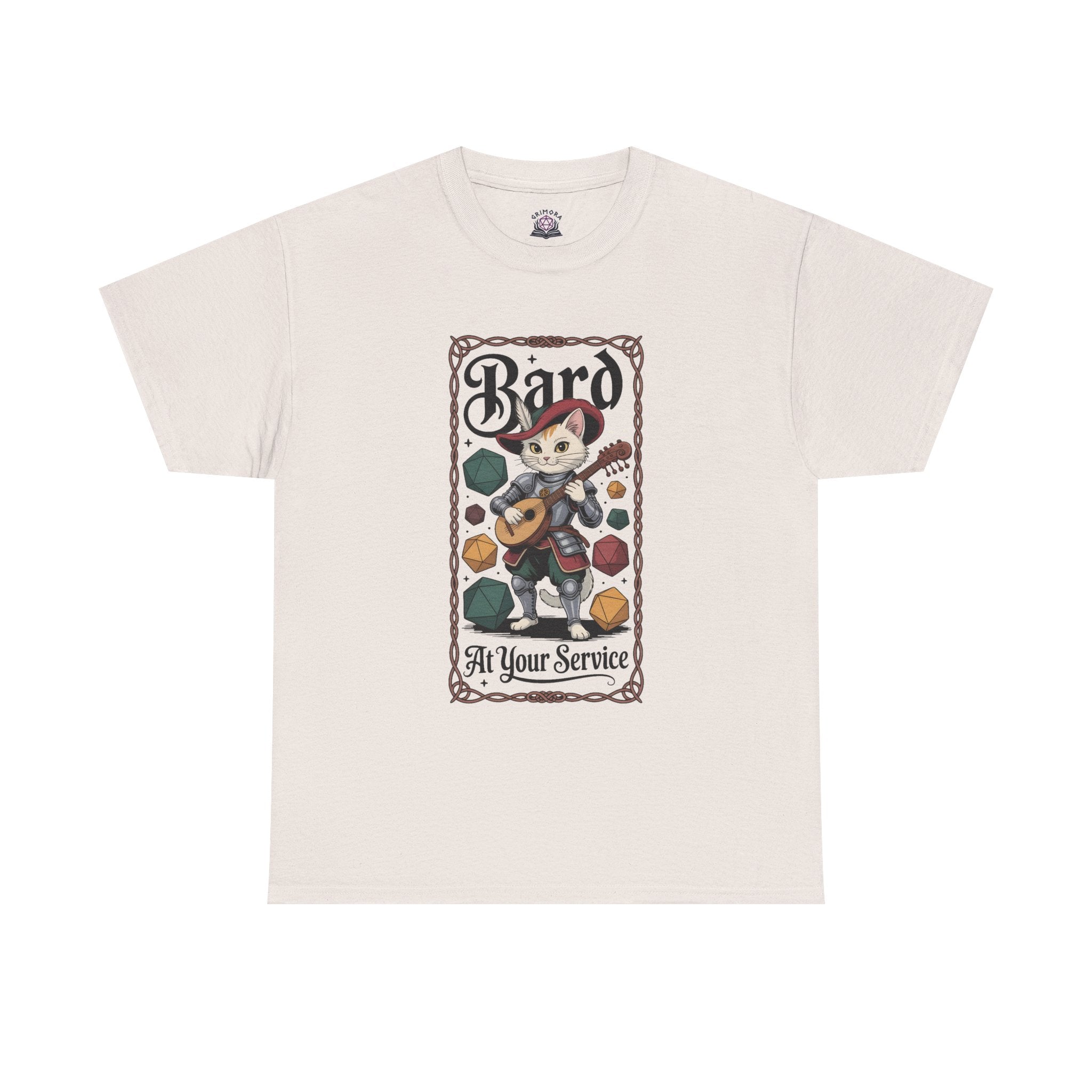 Bard Cat at Your Serivece D&D T-shirt | Cat Lover RPG Gift
