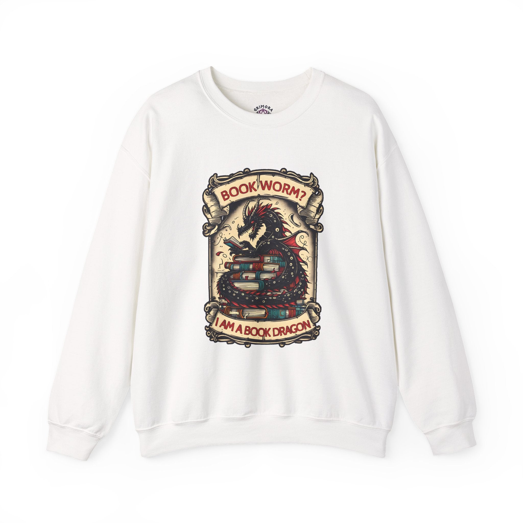 Book Worm? I Am a Book Dragon, Fantasy Reader Sweatshirt