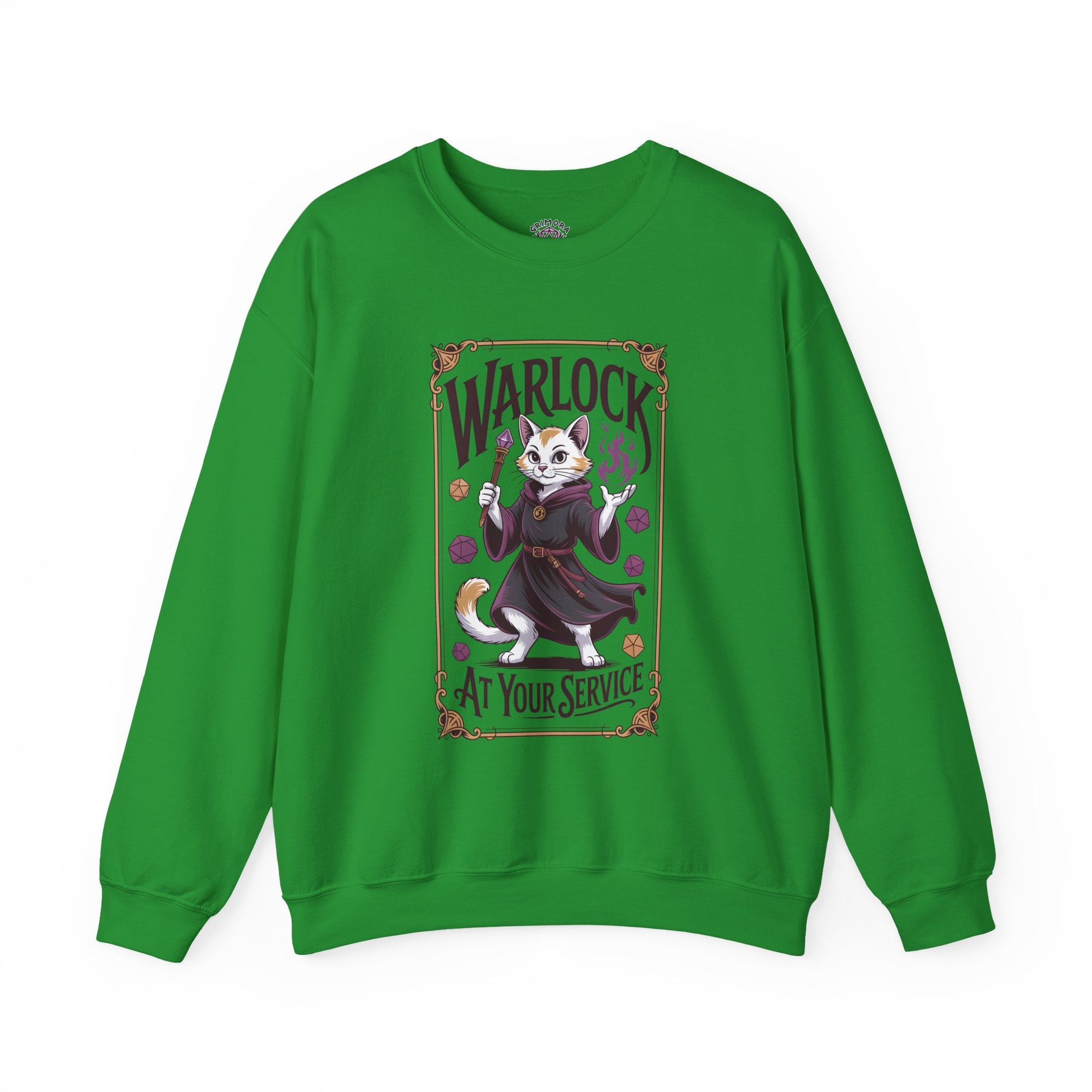 Warlock Cat at Your Serivece D&D Sweatshirt | Cat Lover RPG Gift
