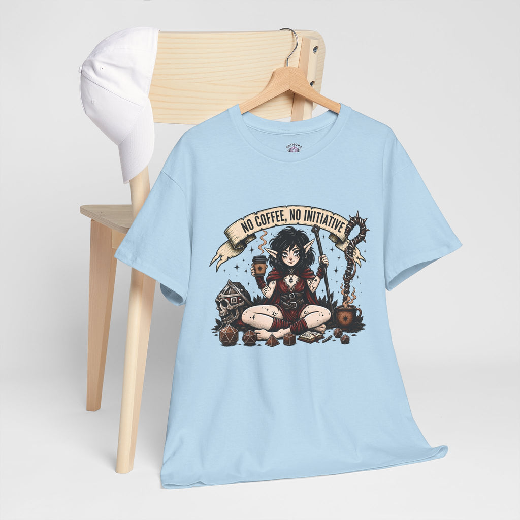 No Coffee, No Initiative | Fantasy RPG T-shirt