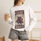 Cleric Cat at Your Service D&D Sweatshirt | Cat Lover RPG Gift