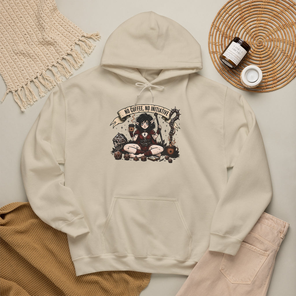 No Coffee, No Initiative | Fantasy RPG Hoodie
