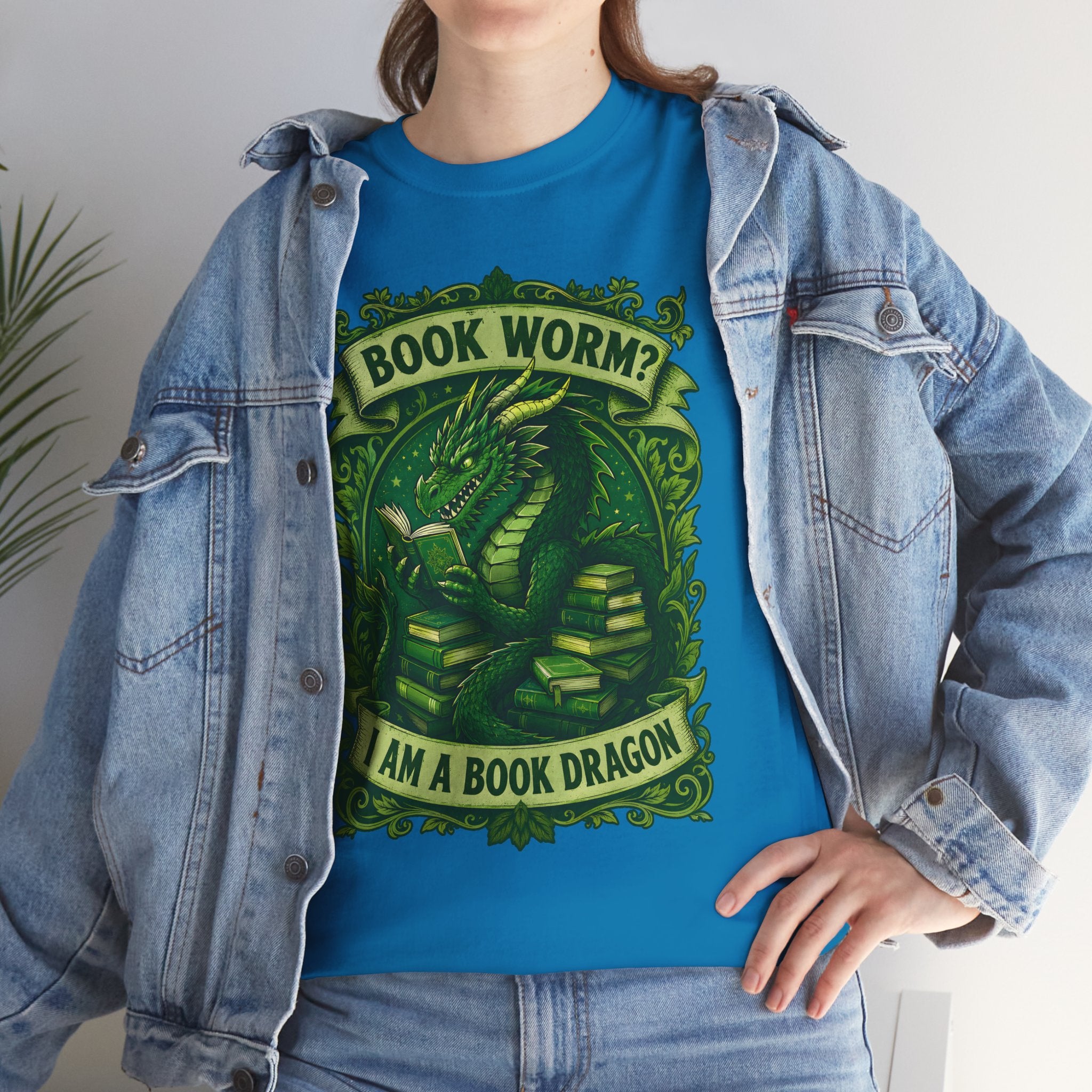 Book Worm? I Am a Book Dragon, Fantasy Reader T-shirt