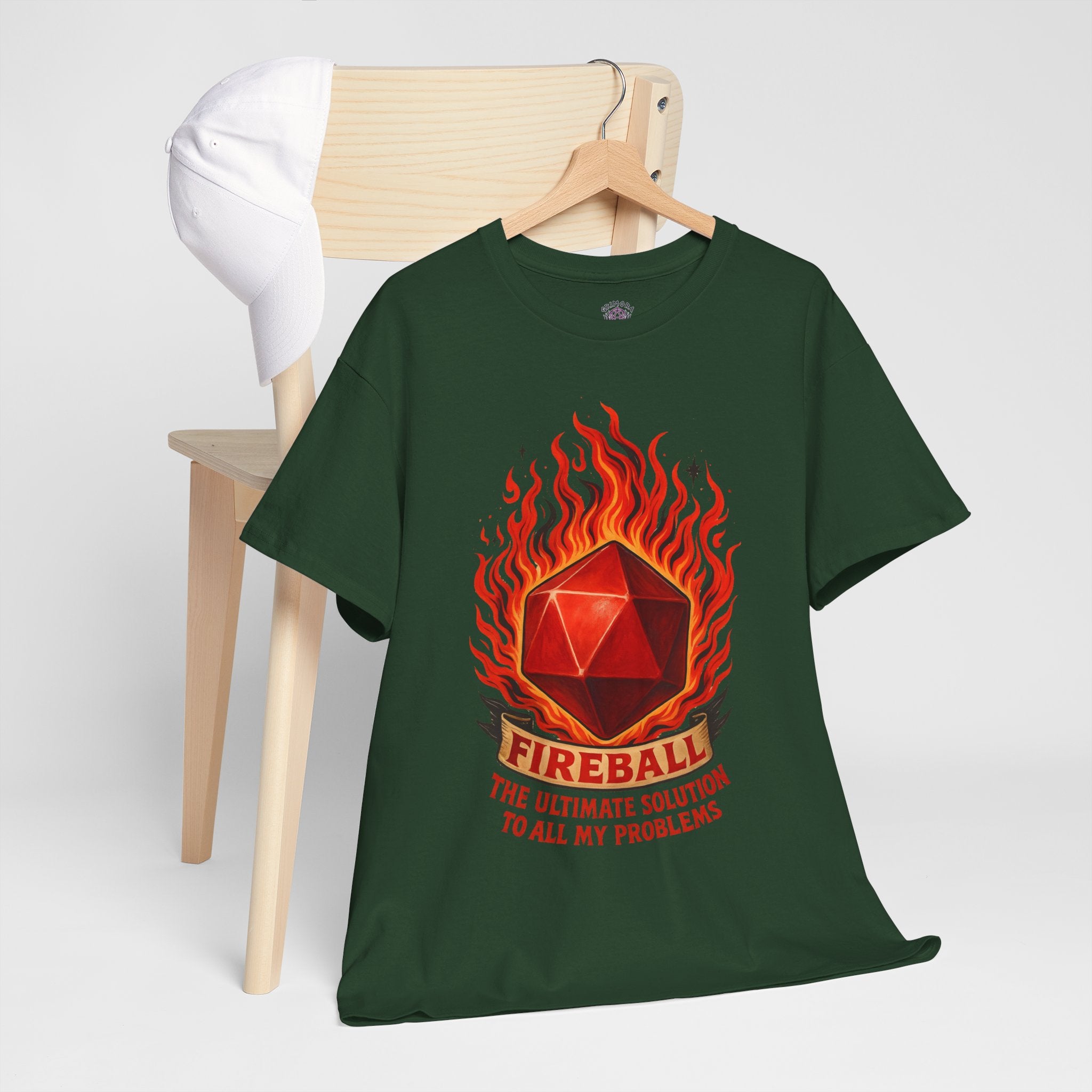 Fireball – The Ultimate Solution to All My Problems| Funny RPG T-shirt
