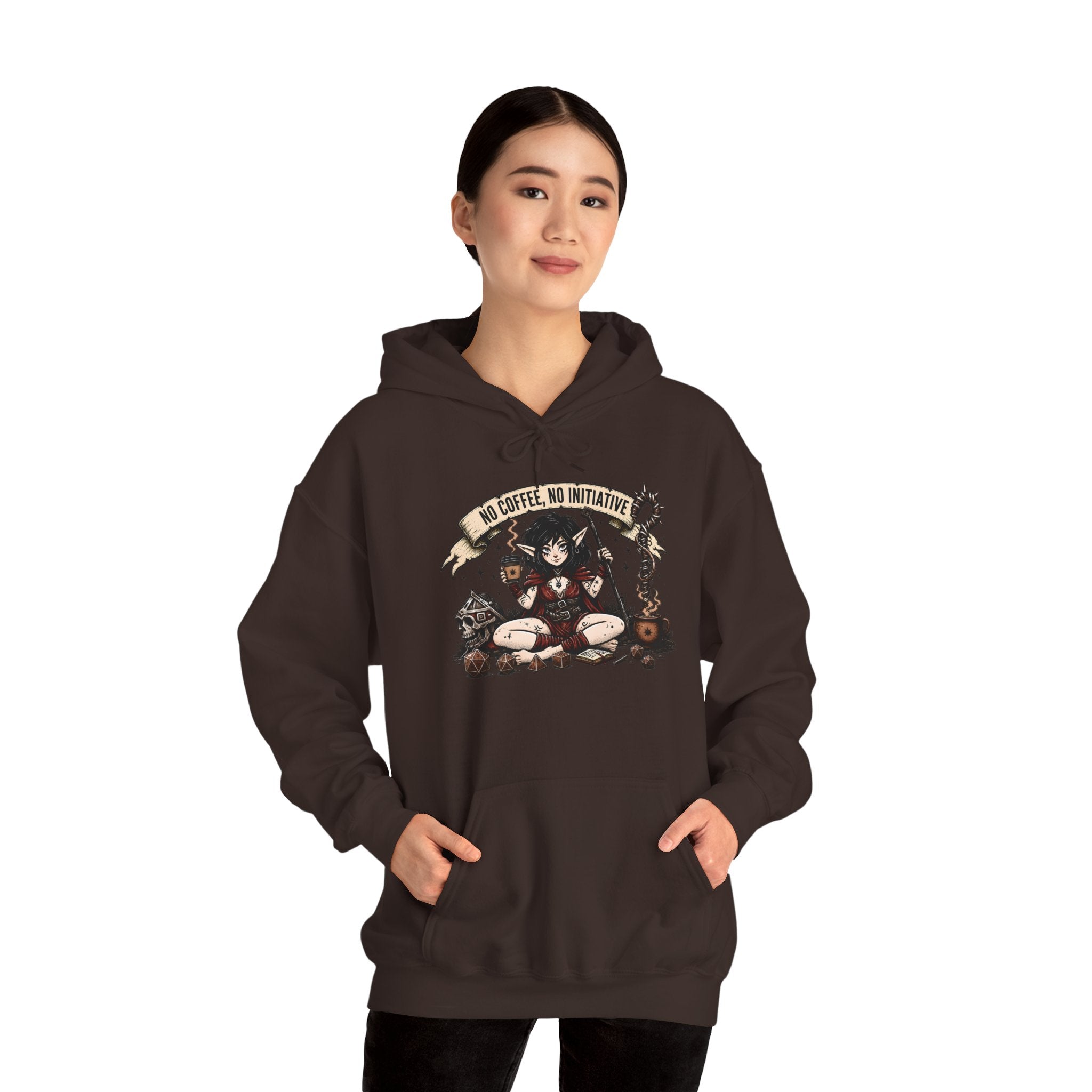 No Coffee, No Initiative | Fantasy RPG Hoodie