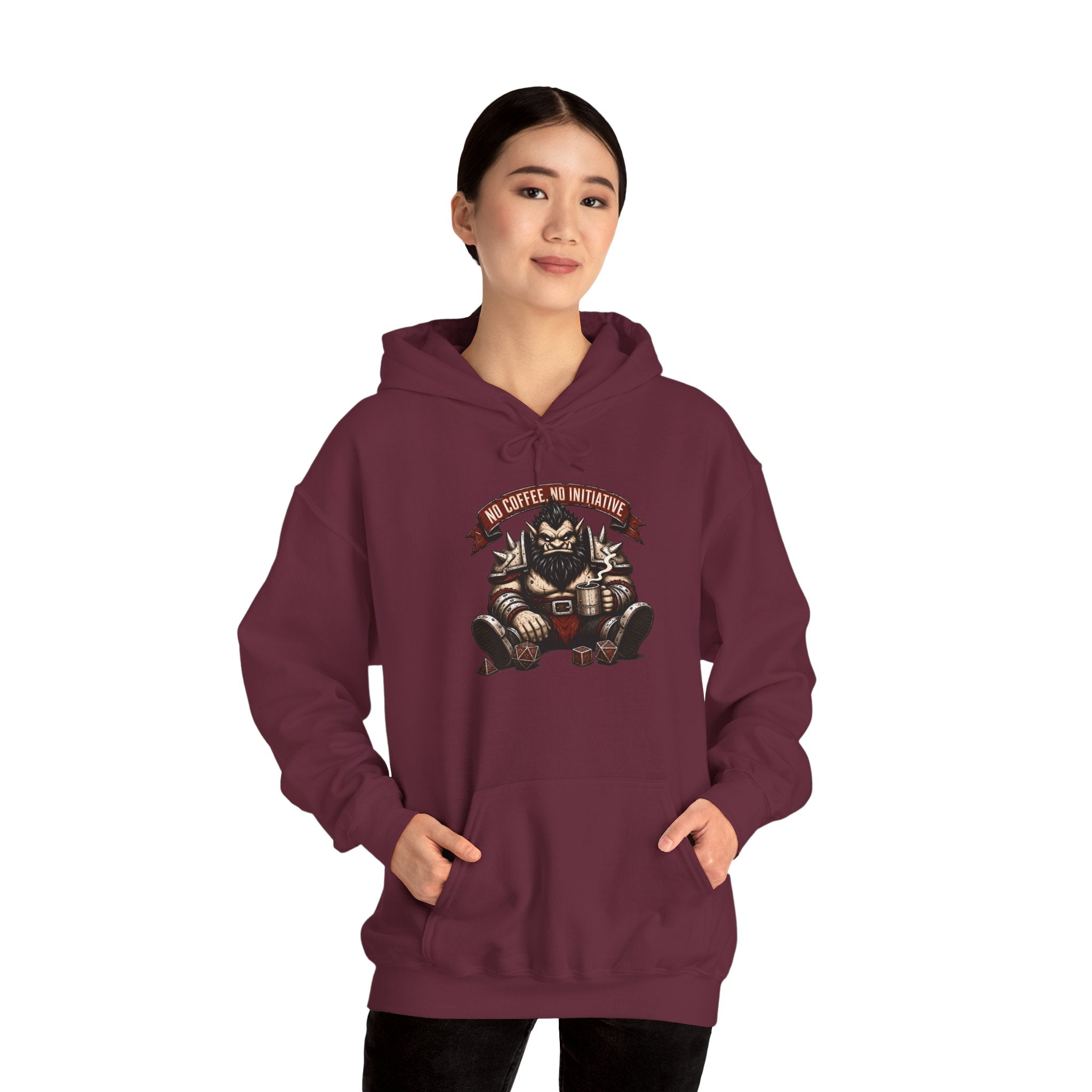 No Coffee, No Initiative | Fantasy RPG Hoodie