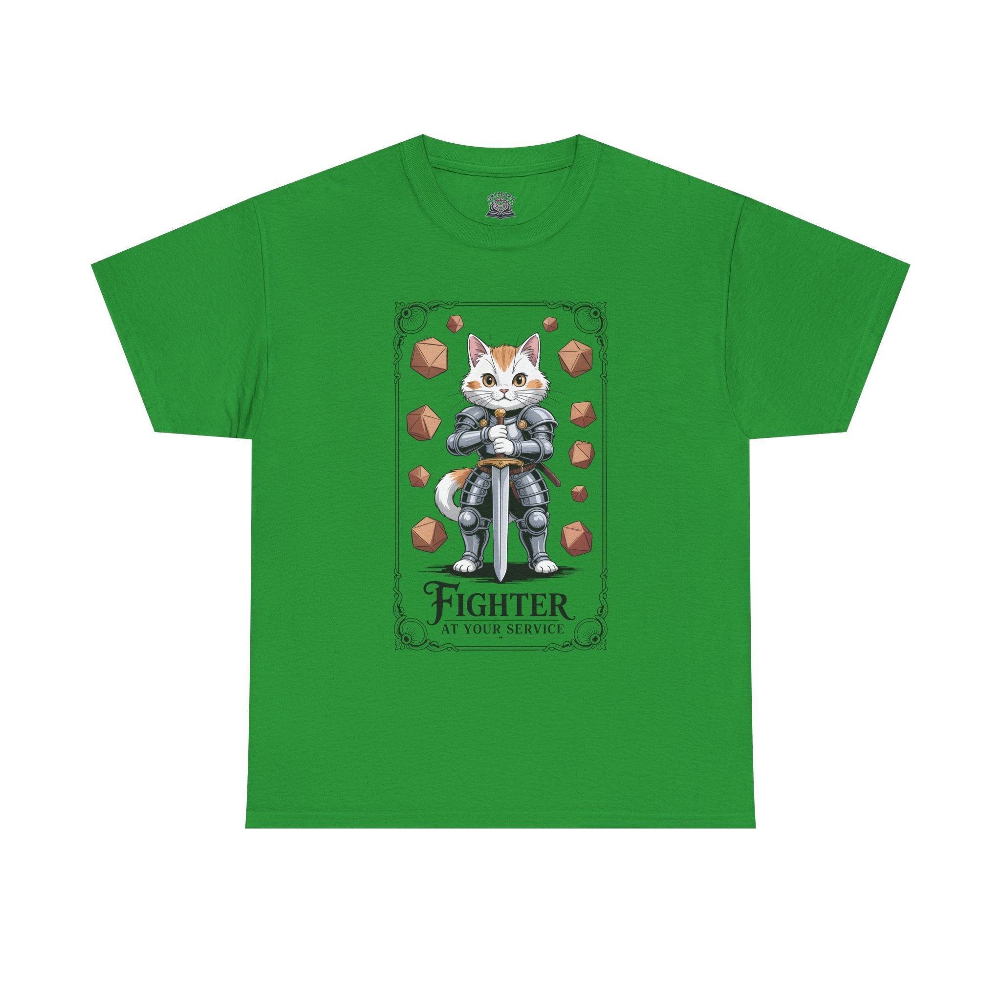 Fighter Cat at Your Service D&D T-shirt | Cat Lover RPG Gift