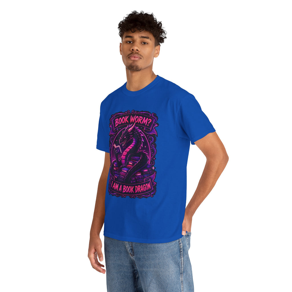 Book Worm? I Am a Book Dragon, Fantasy Reader T-shirt