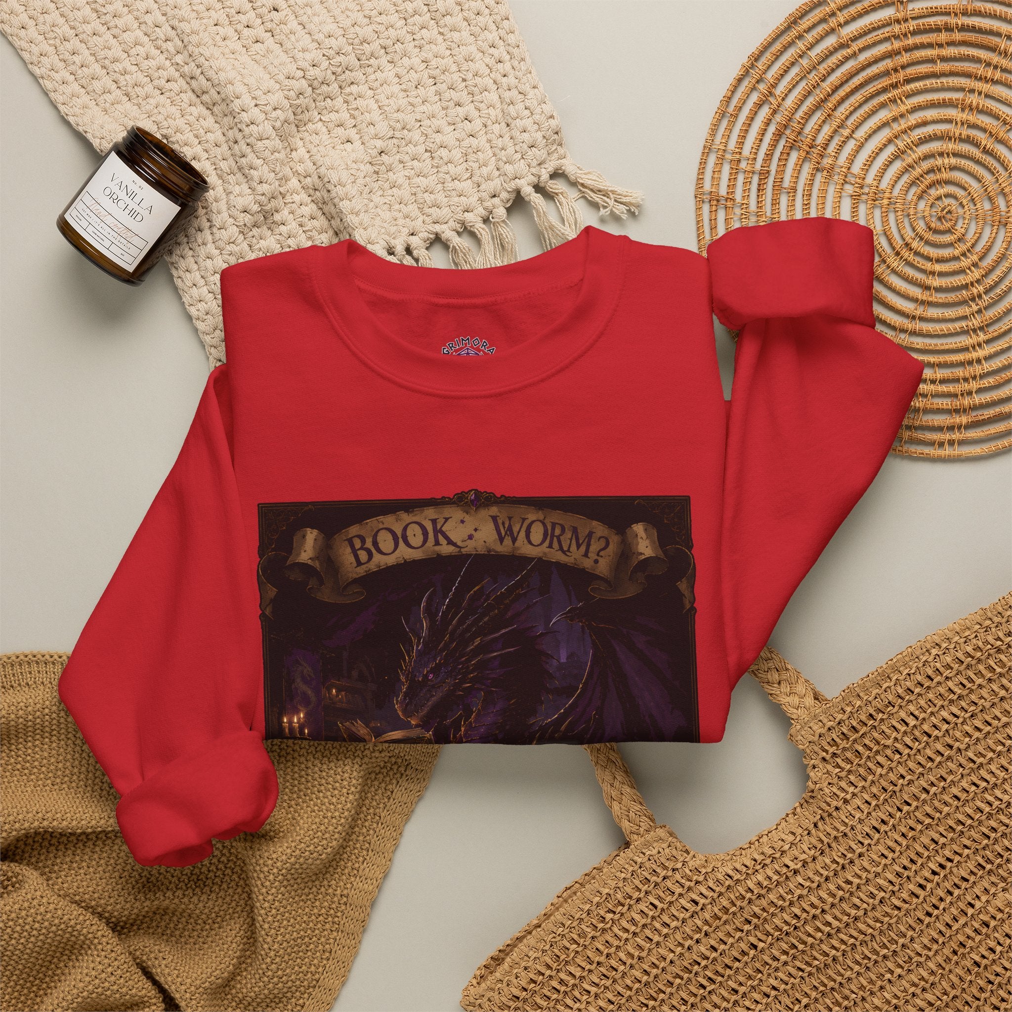 Book Worm? I Am a Book Dragon, Fantasy Reader Sweatshirt