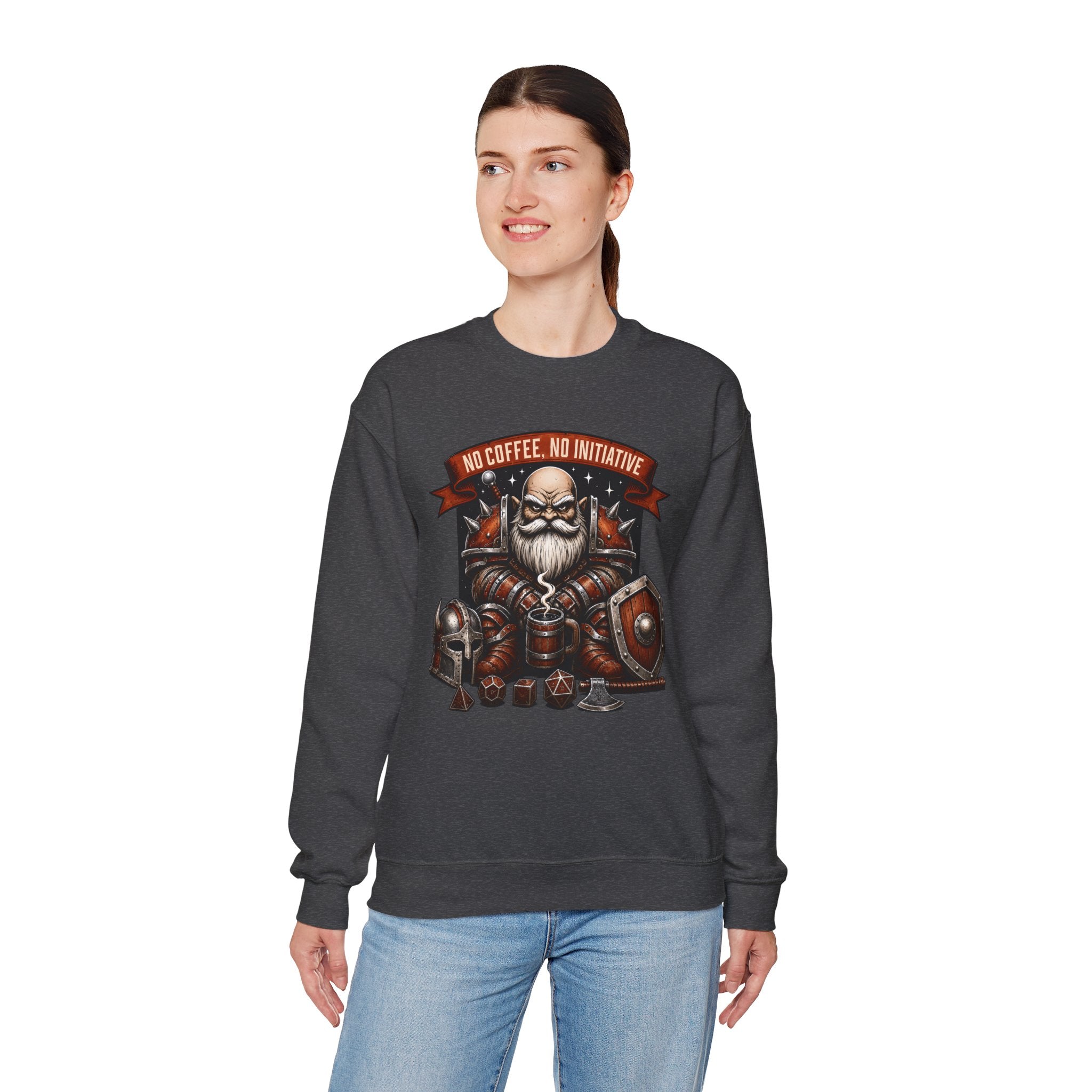 No Coffee, No Initiative | Fantasy RPG Sweatshirt