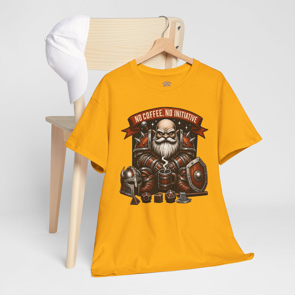 No Coffee, No Initiative | Fantasy RPG T-shirt