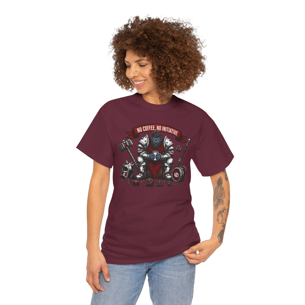 No Coffee, No Initiative | Fantasy RPG T-shirt