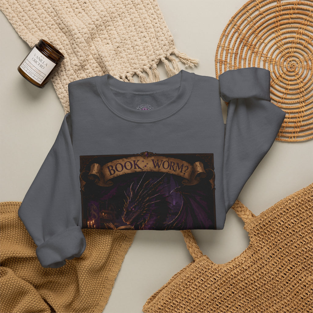 Book Worm? I Am a Book Dragon, Fantasy Reader Sweatshirt