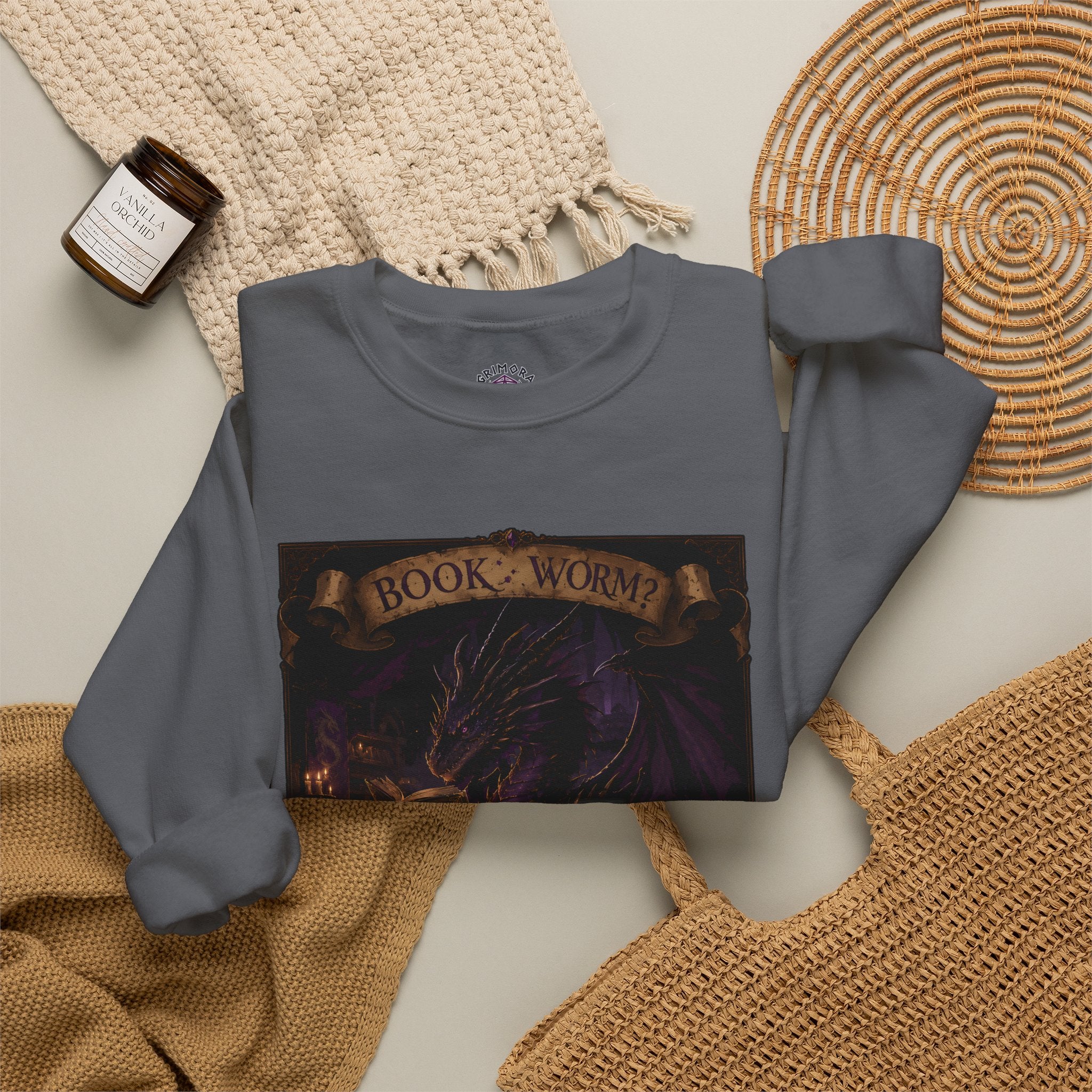 Book Worm? I Am a Book Dragon, Fantasy Reader Sweatshirt
