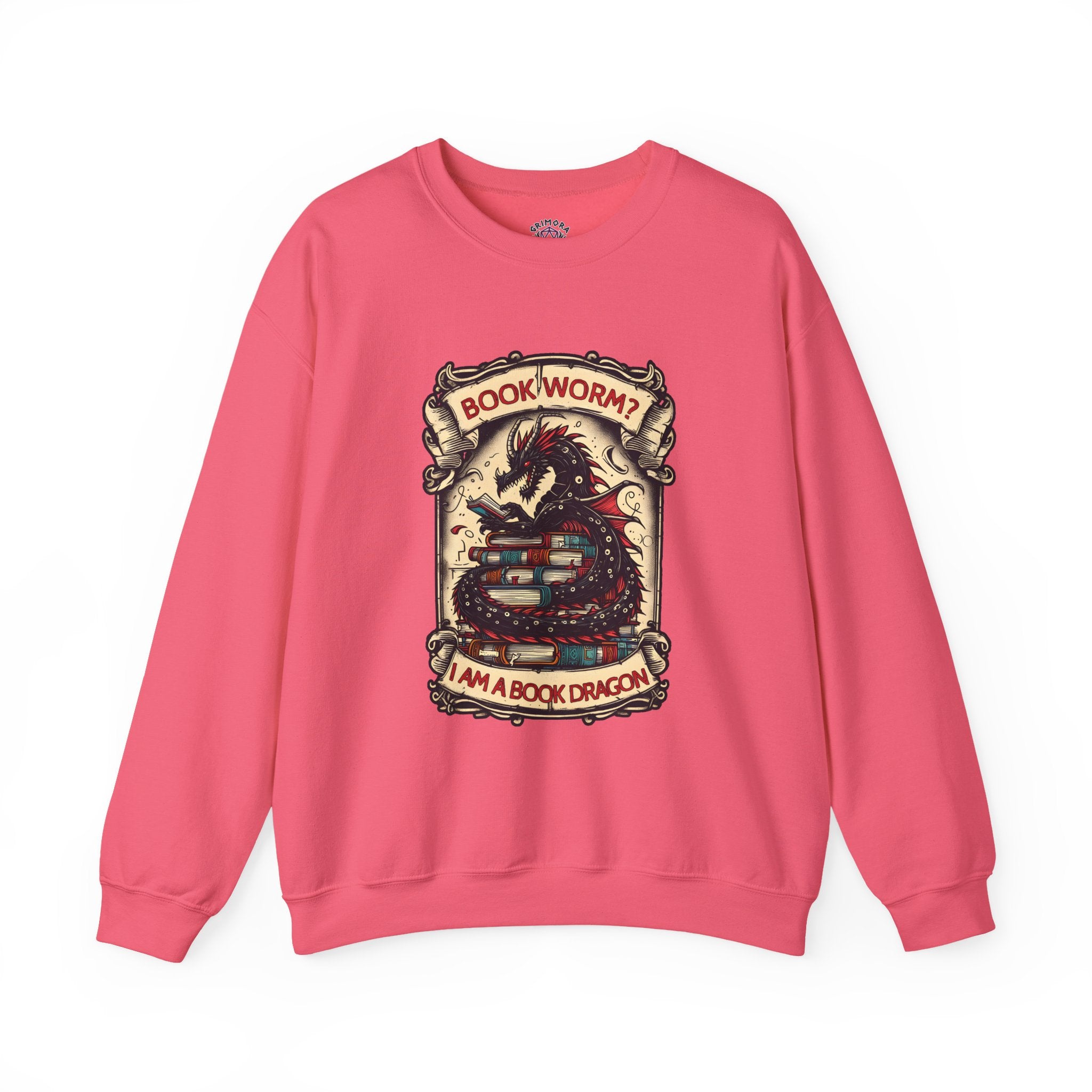 Book Worm? I Am a Book Dragon, Fantasy Reader Sweatshirt