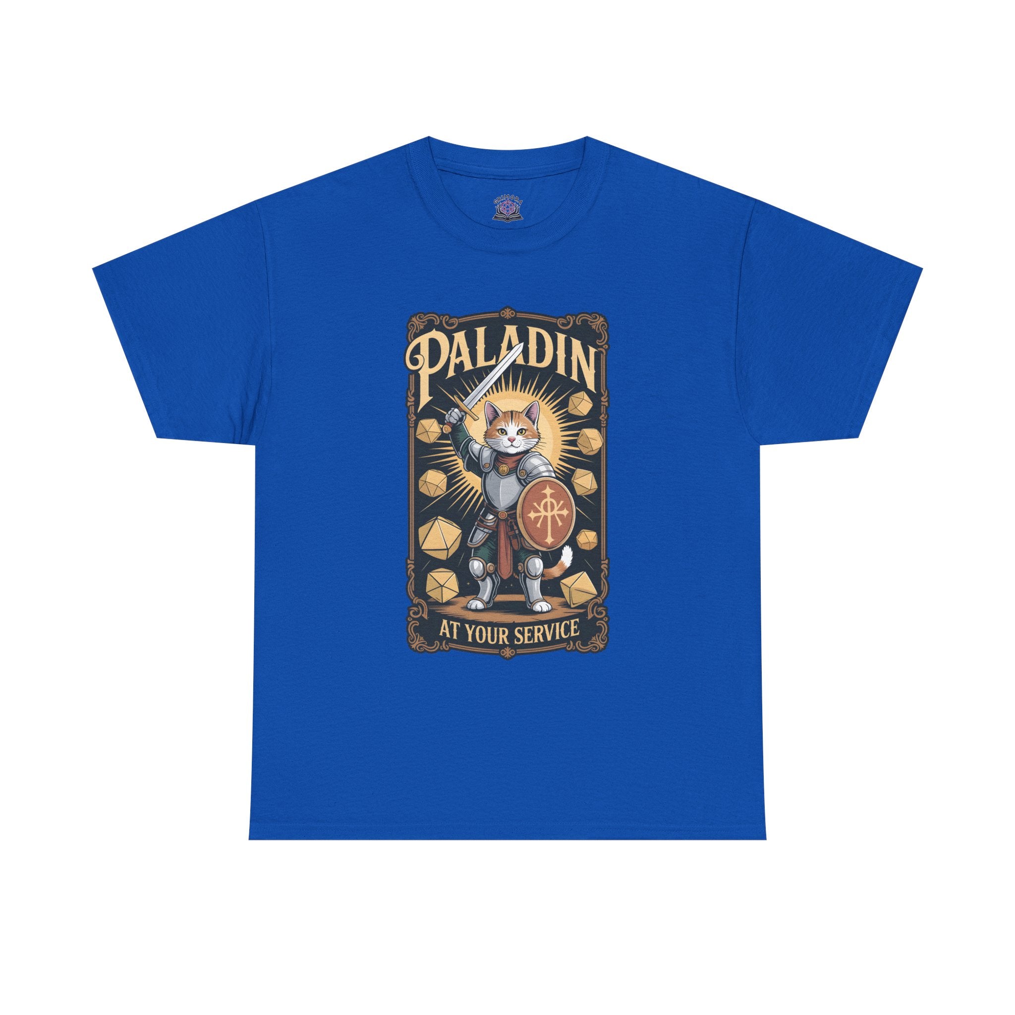 Paladin Cat at Your Service D&D T-shirt | Cat Lover RPG Gift