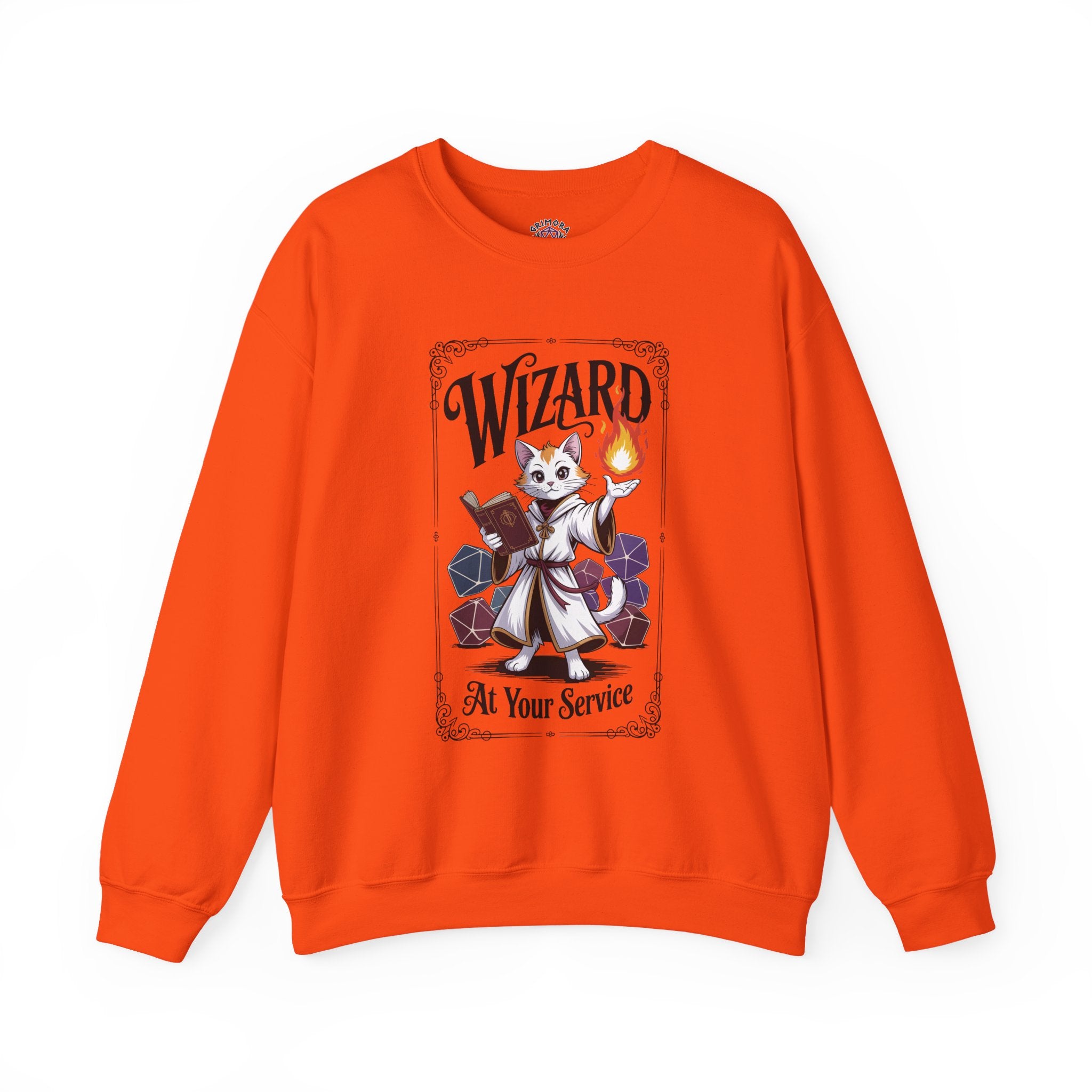 Wizard Cat at Your Serivece D&D Sweatshirt | Cat Lover RPG Gift