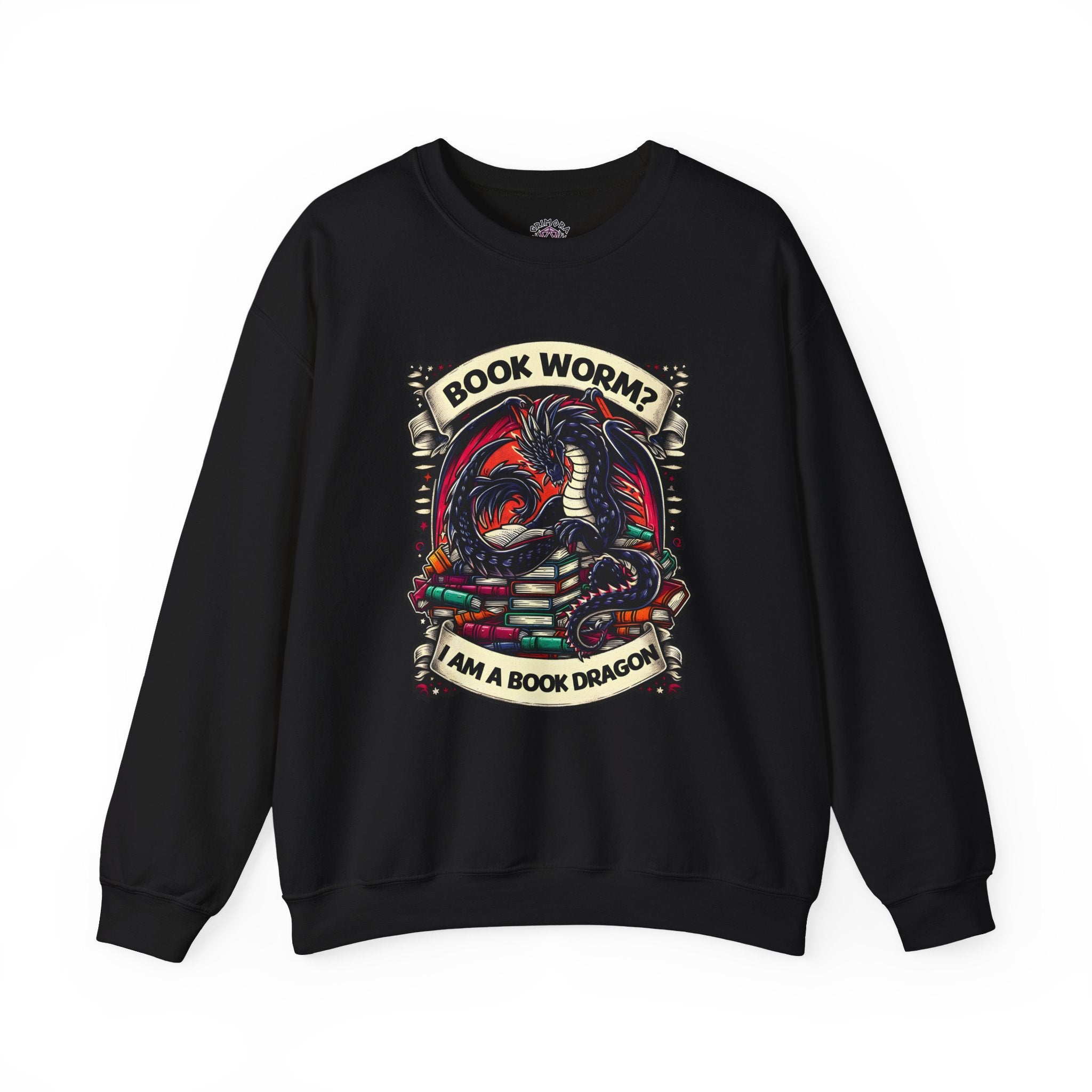 Book Worm? I Am a Book Dragon, Fantasy Reader Sweatshirt