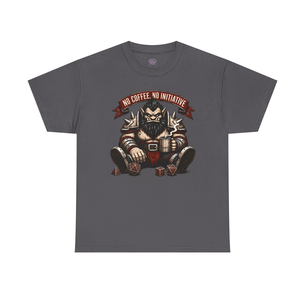 No Coffee, No Initiative | Fantasy RPG T-shirt