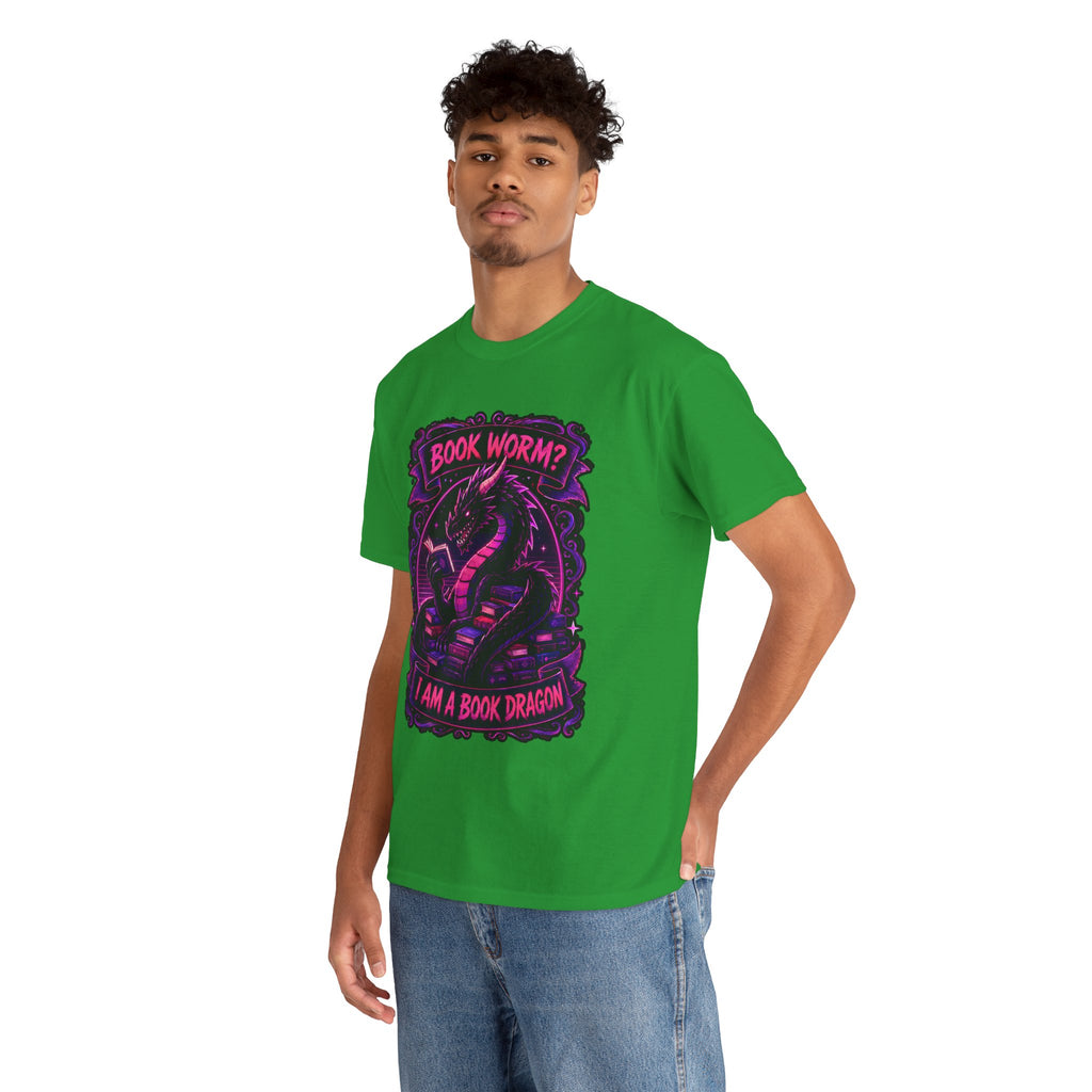Book Worm? I Am a Book Dragon, Fantasy Reader T-shirt