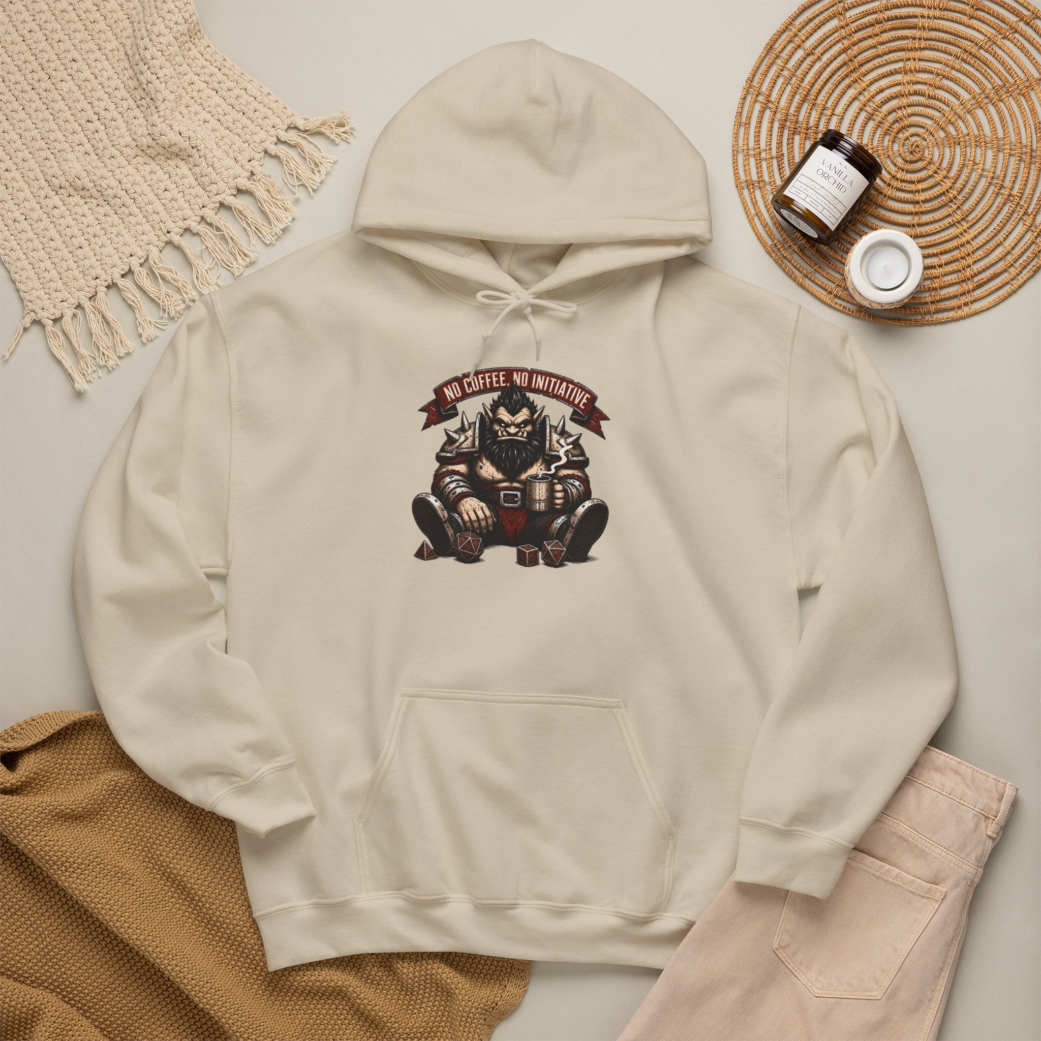 No Coffee, No Initiative | Fantasy RPG Hoodie