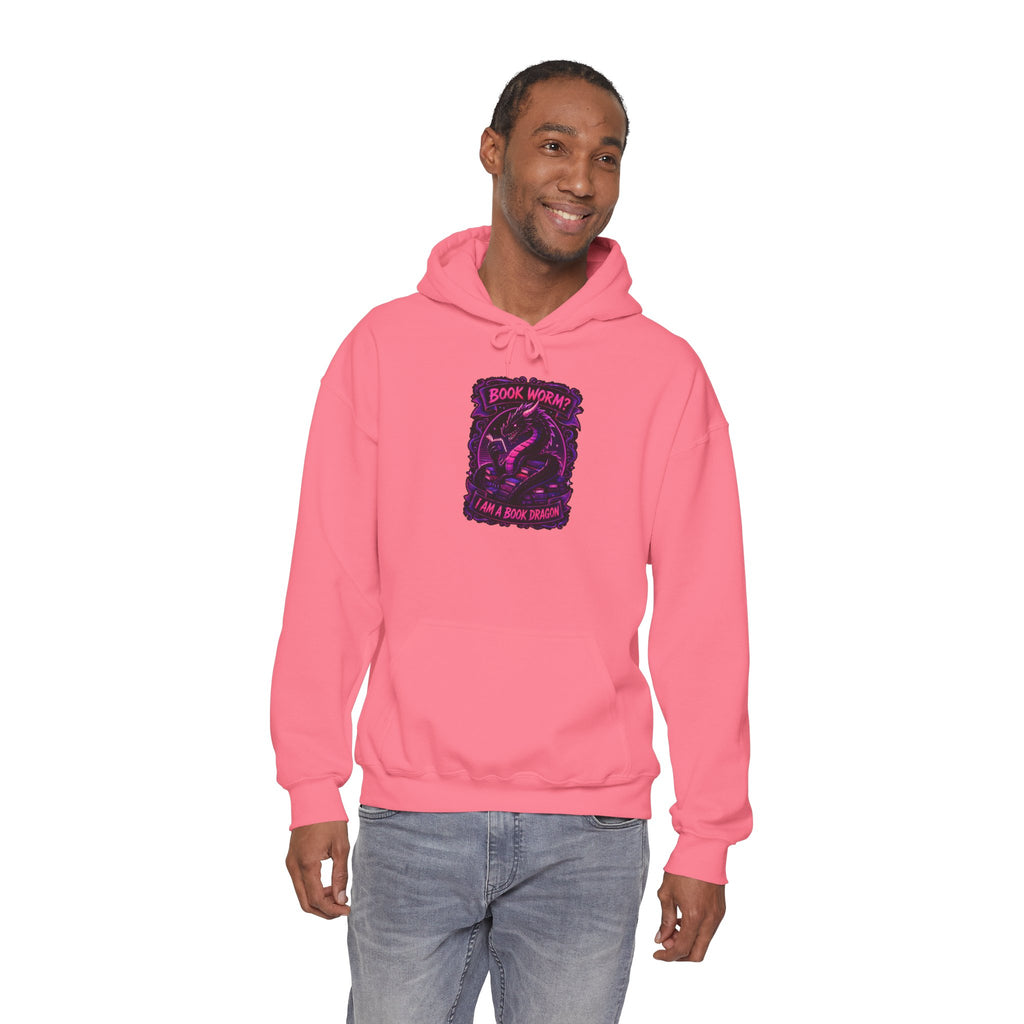 Book Worm? I Am a Book Dragon, Fantasy Reader Hoodie
