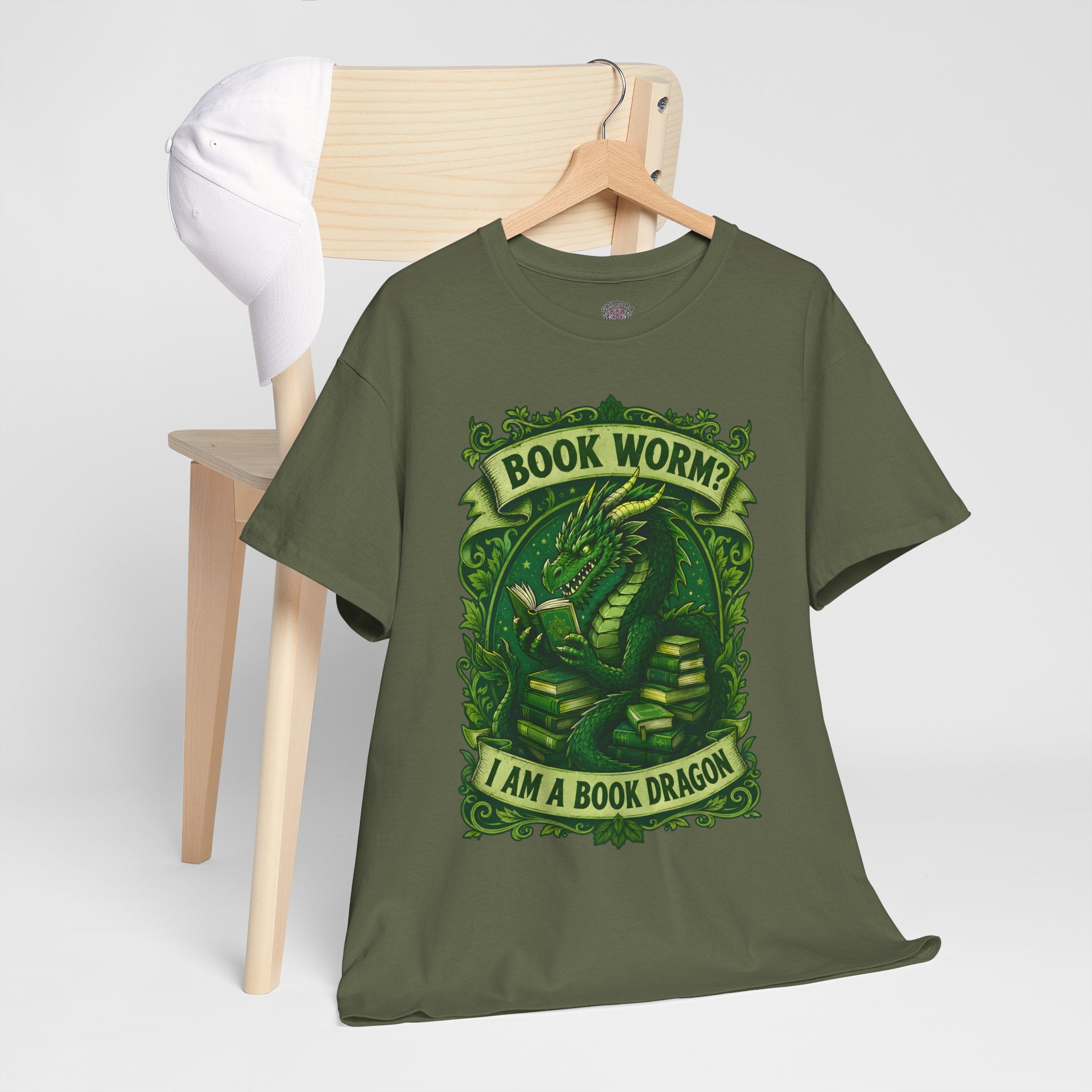 Book Worm? I Am a Book Dragon, Fantasy Reader T-shirt