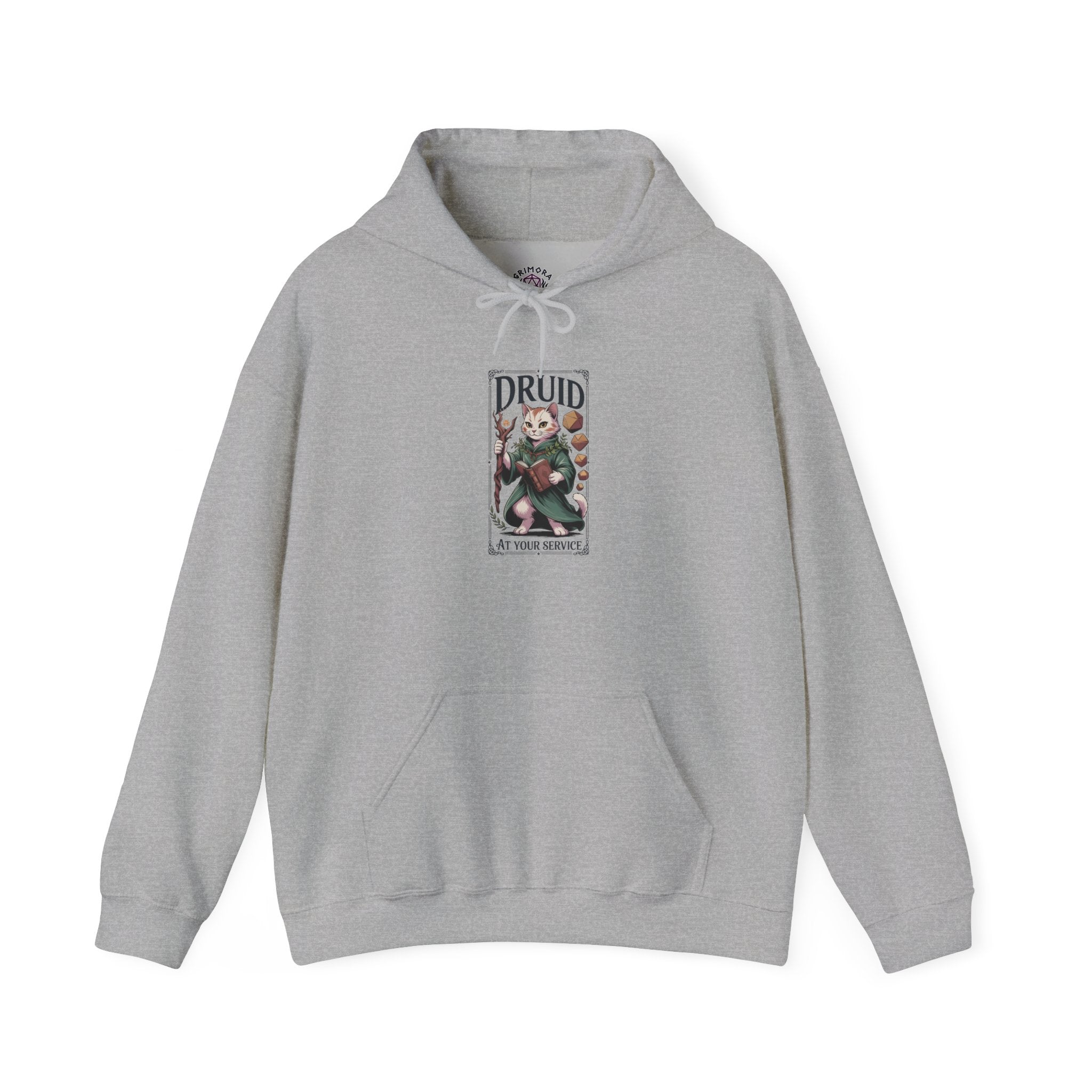 Druid Cat at Your Serivece D&D Hoodie | Cat Lover RPG Gift