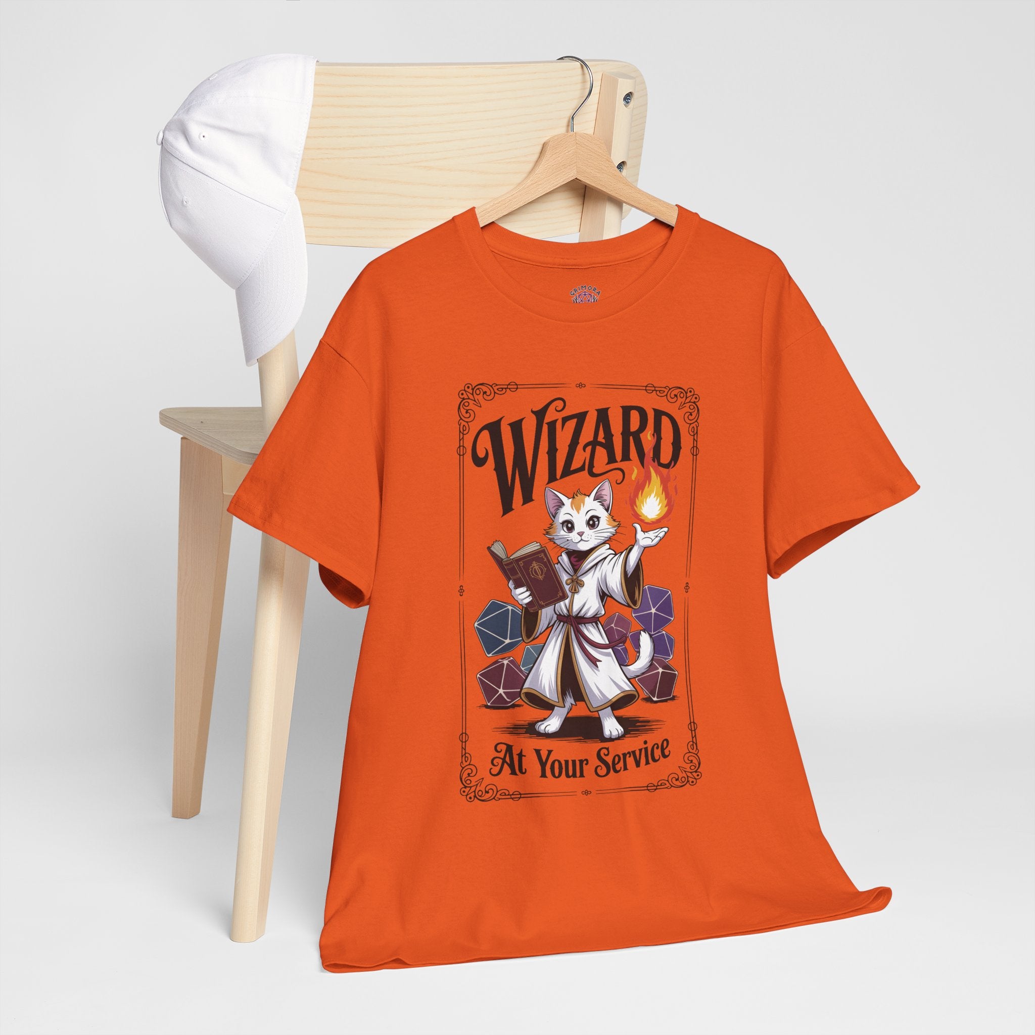 Wizard Cat at Your Serivece D&D T-shirt | Cat Lover RPG Gift