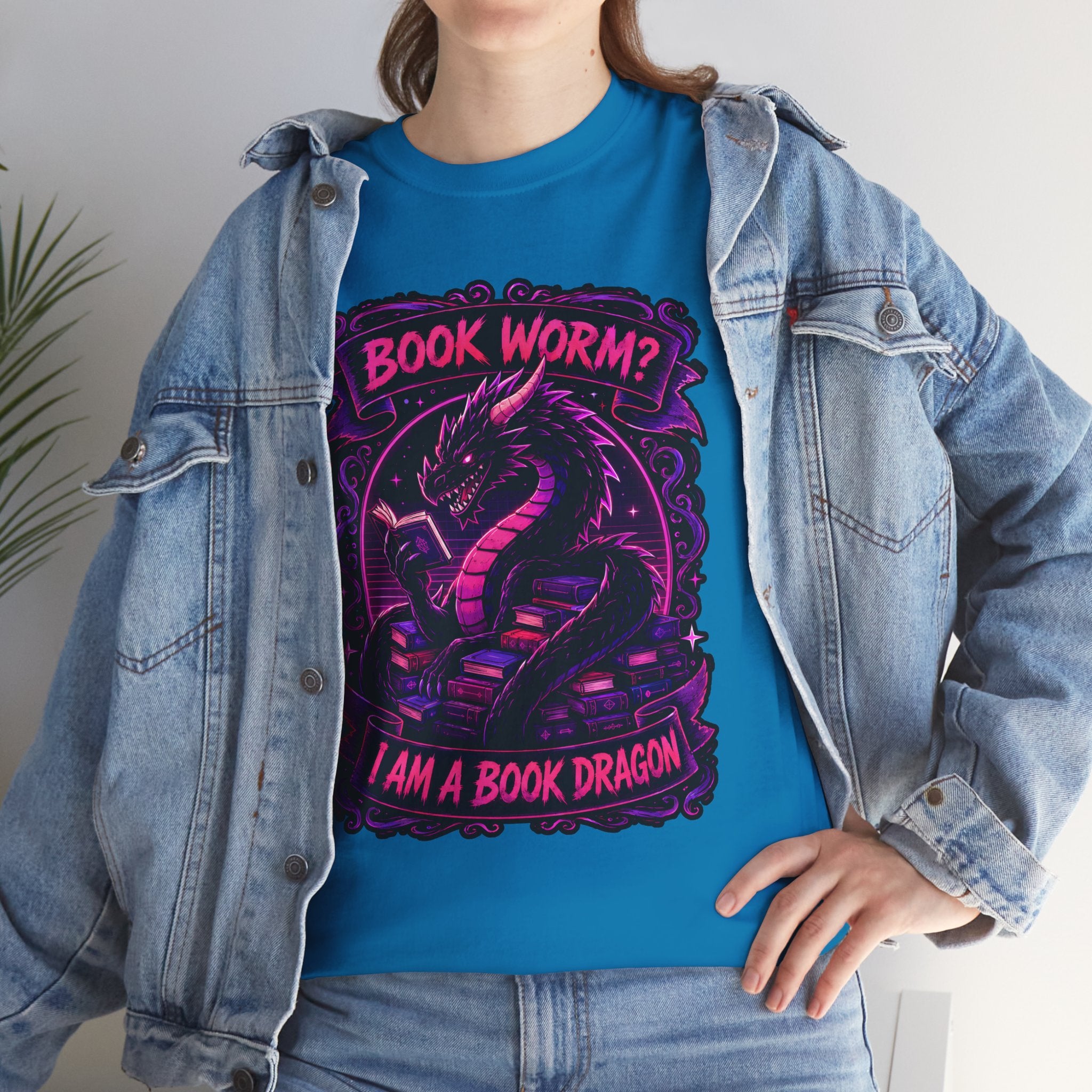 Book Worm? I Am a Book Dragon, Fantasy Reader T-shirt