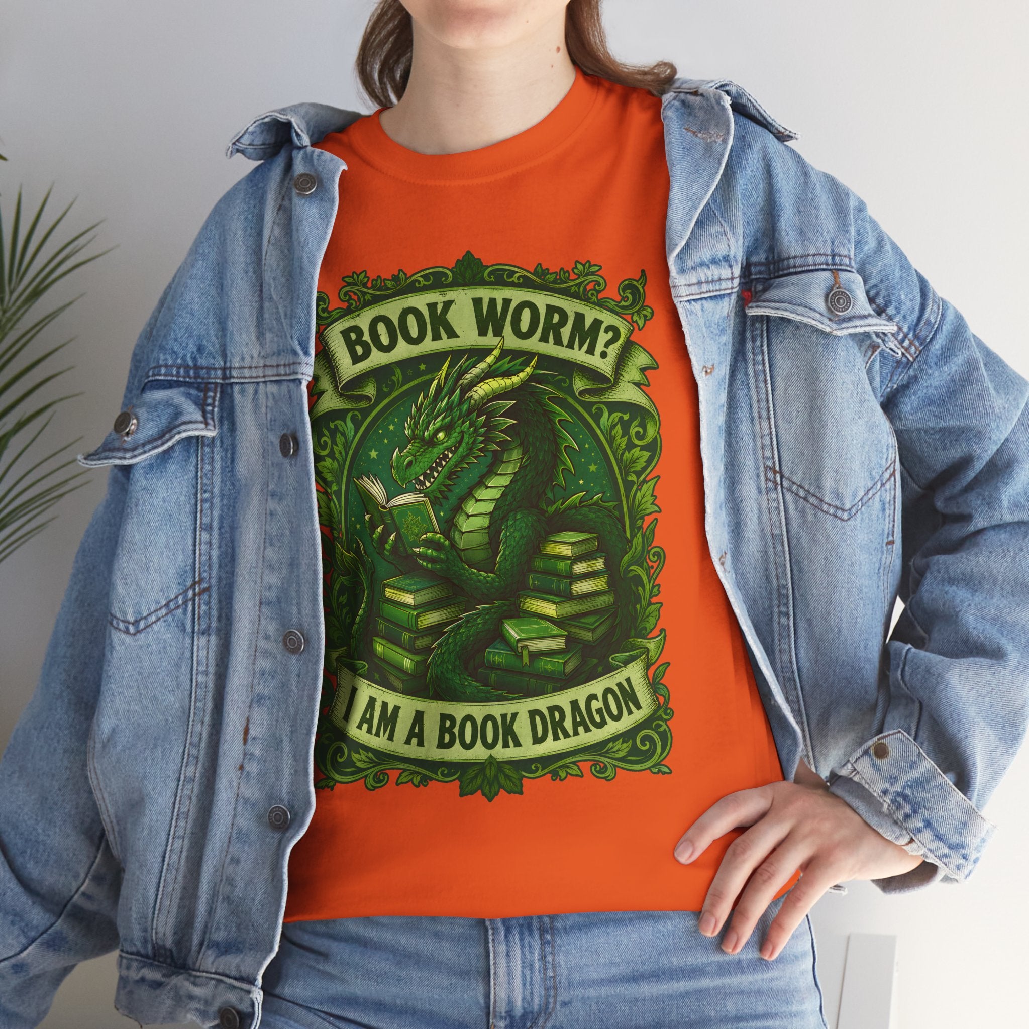 Book Worm? I Am a Book Dragon, Fantasy Reader T-shirt