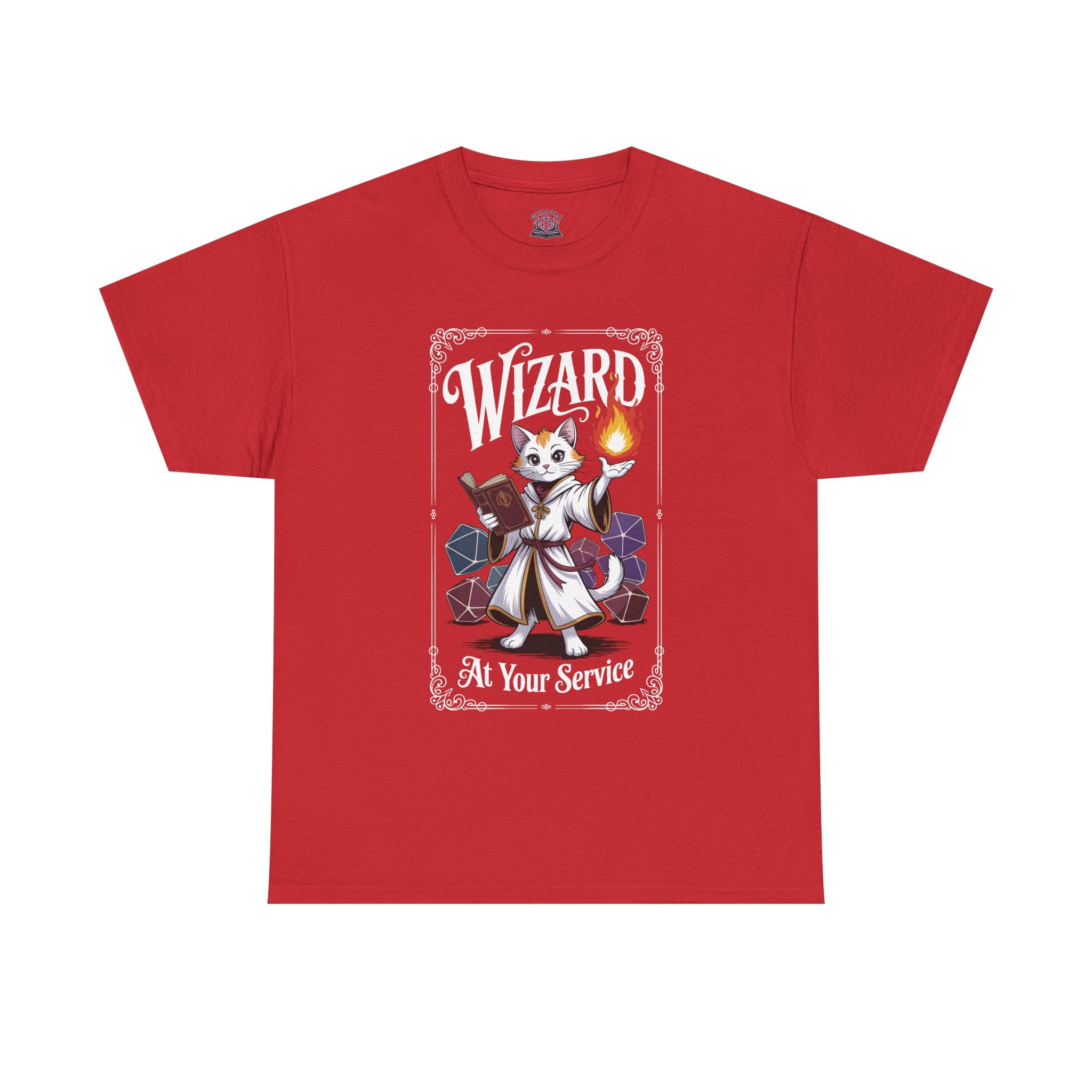 Wizard Cat at Your Serivece D&D T-shirt | Cat Lover RPG Gift