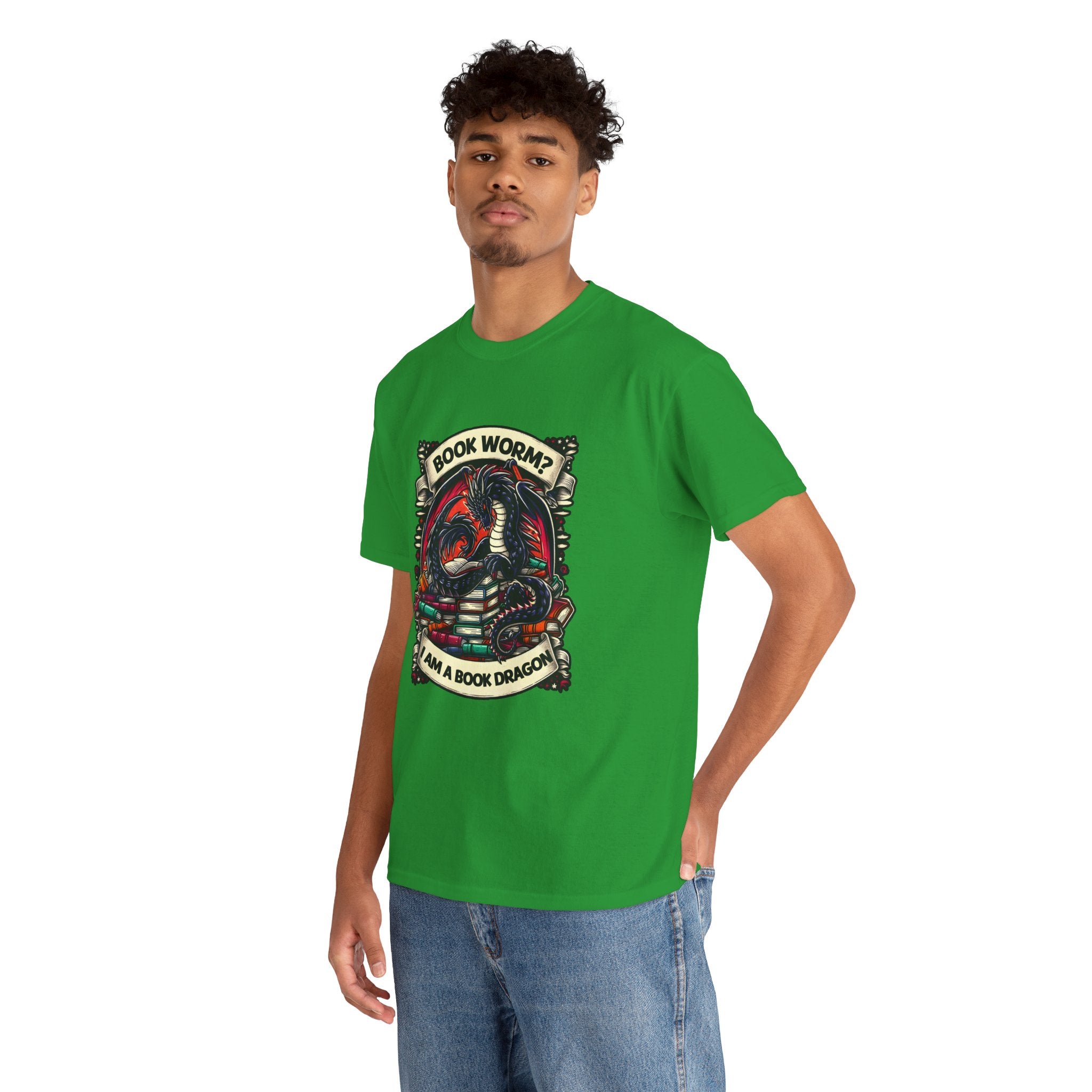 Book Worm? I Am a Book Dragon, Fantasy Reader T-shirt