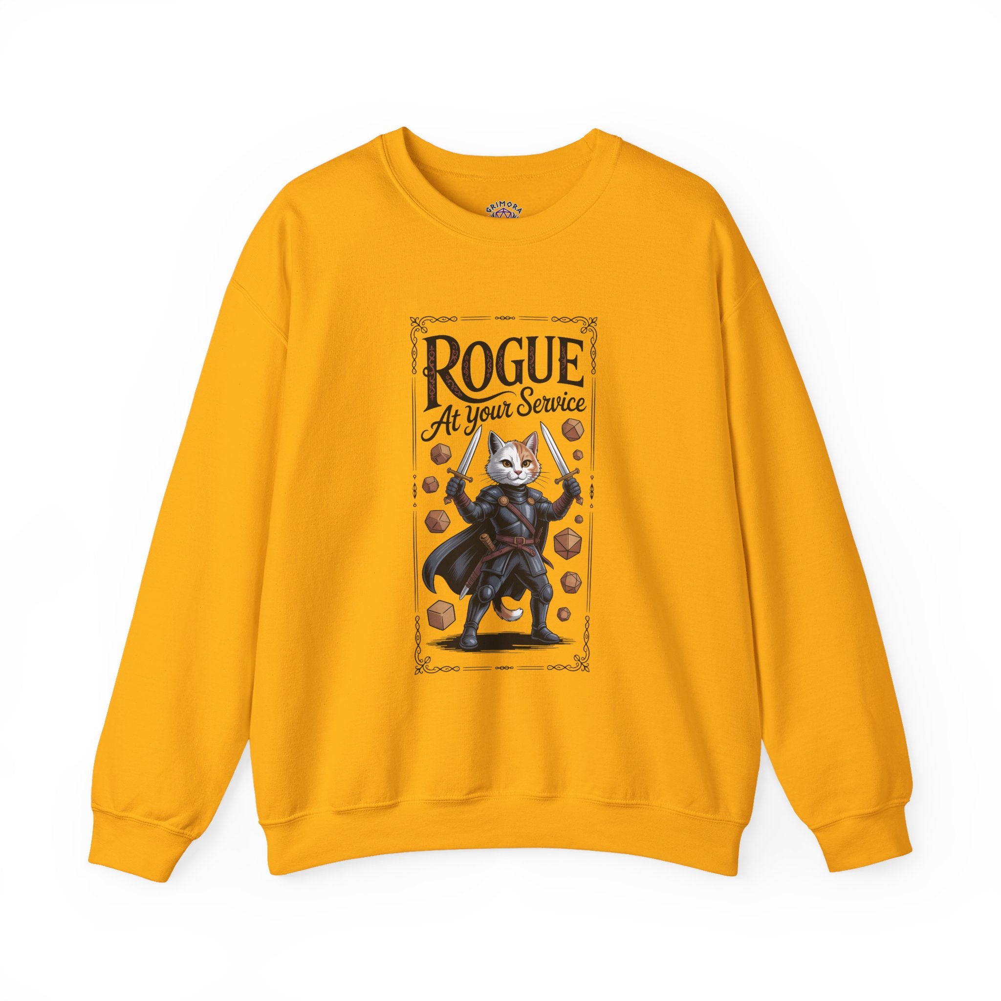 Rogue Cat at Your Serivece D&D Sweatshirt | Cat Lover RPG Gift